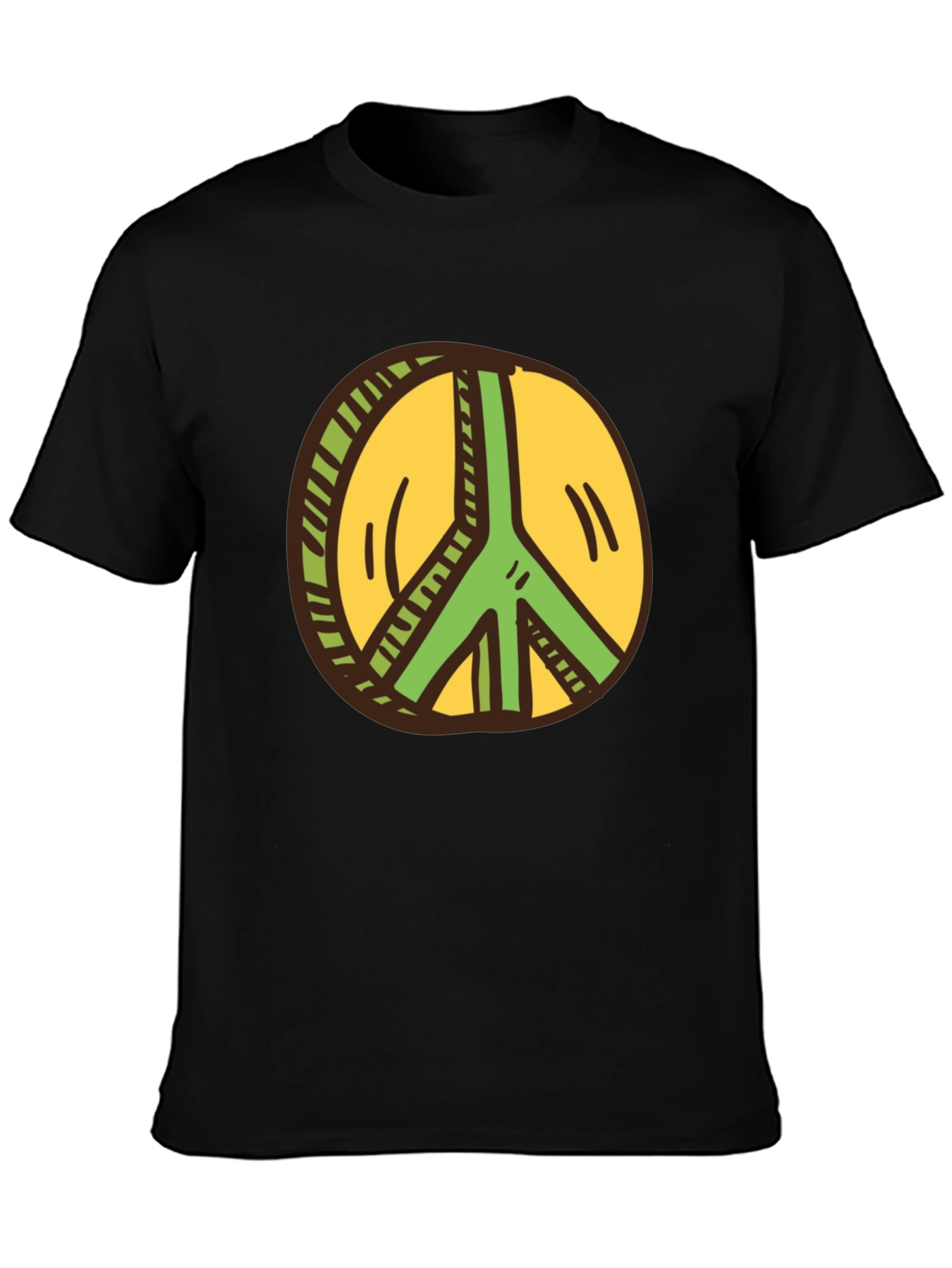 Peace Sign Graphic Tee - Black