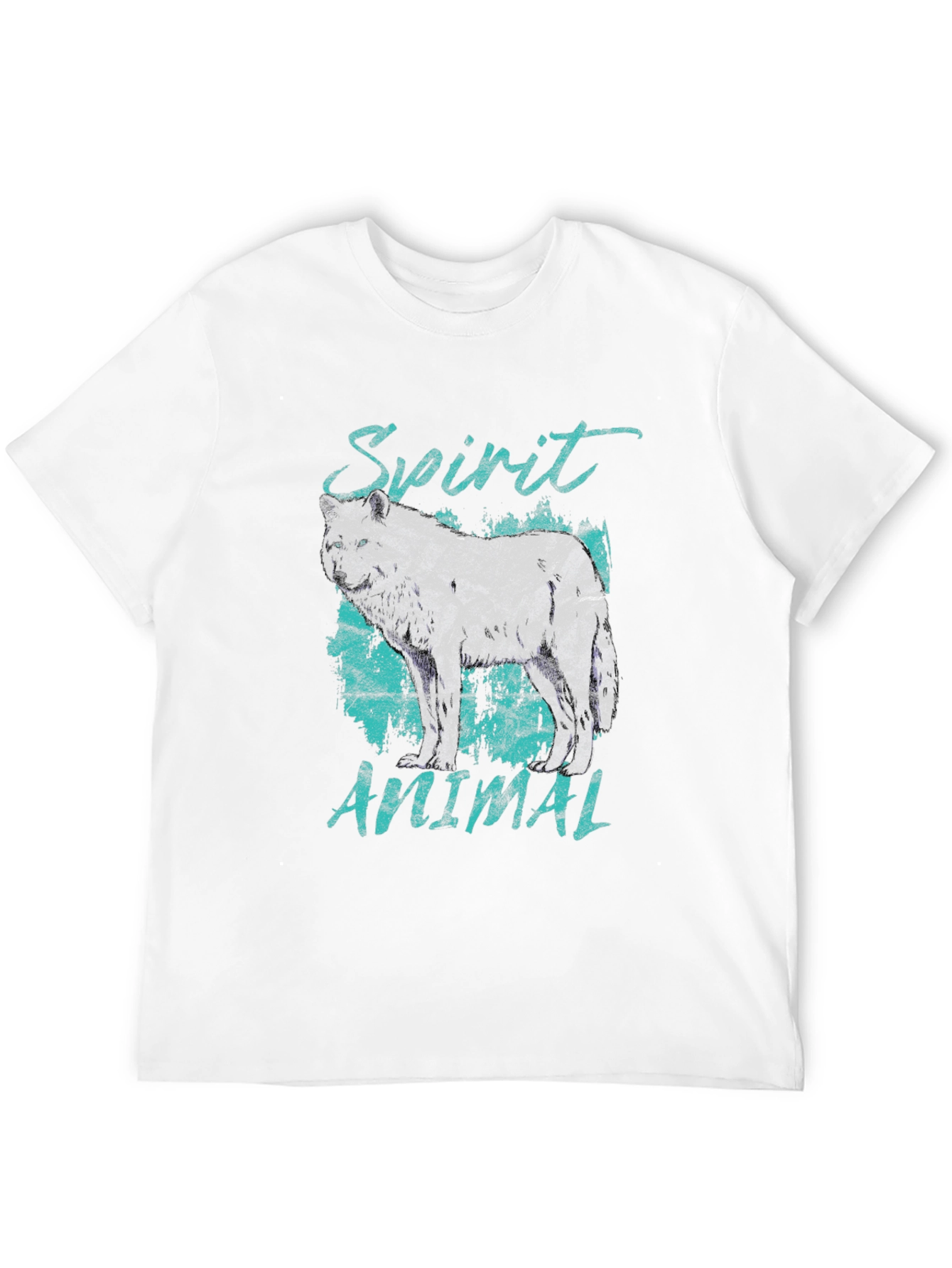 Wolf Spirit Animal Graphic Tee - Stylish Black T-Shirt