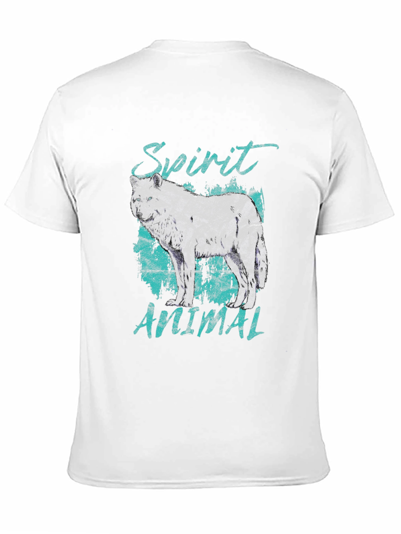 Wolf Spirit Animal Graphic Tee - Stylish Black T-Shirt