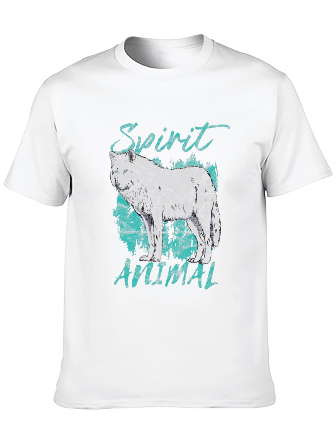 Wolf Spirit Animal Graphic Tee - Stylish Black T-Shirt