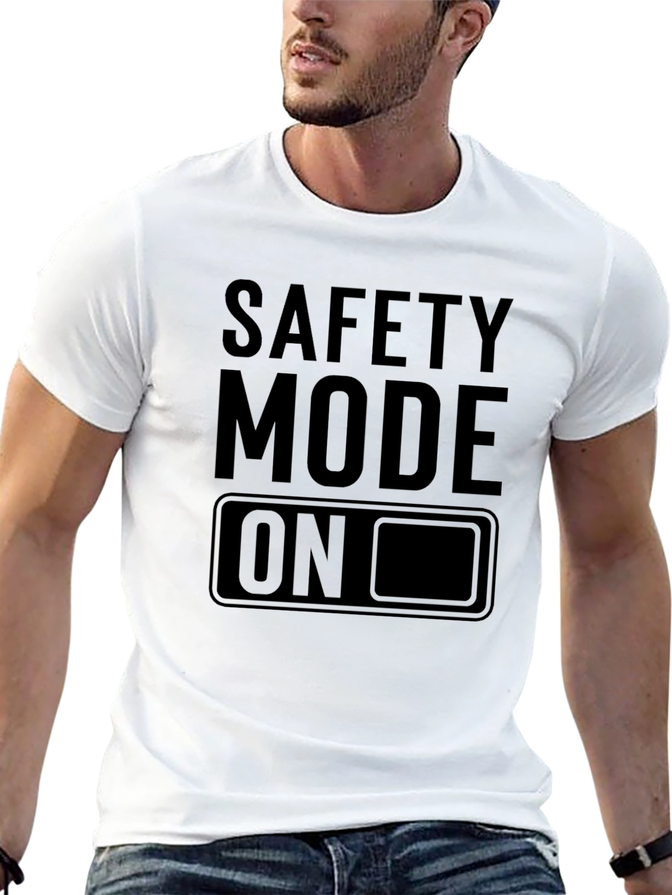 Safety Mode On Black Graphic Tee