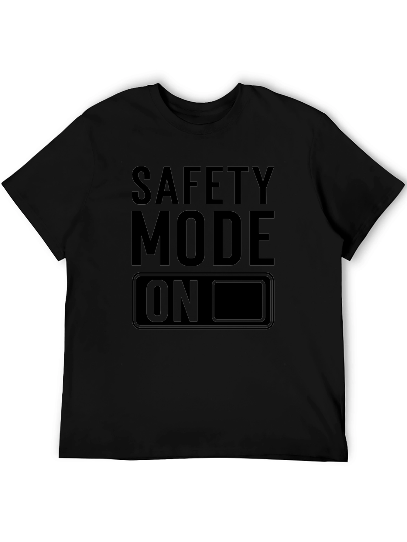 Safety Mode On Black Graphic Tee