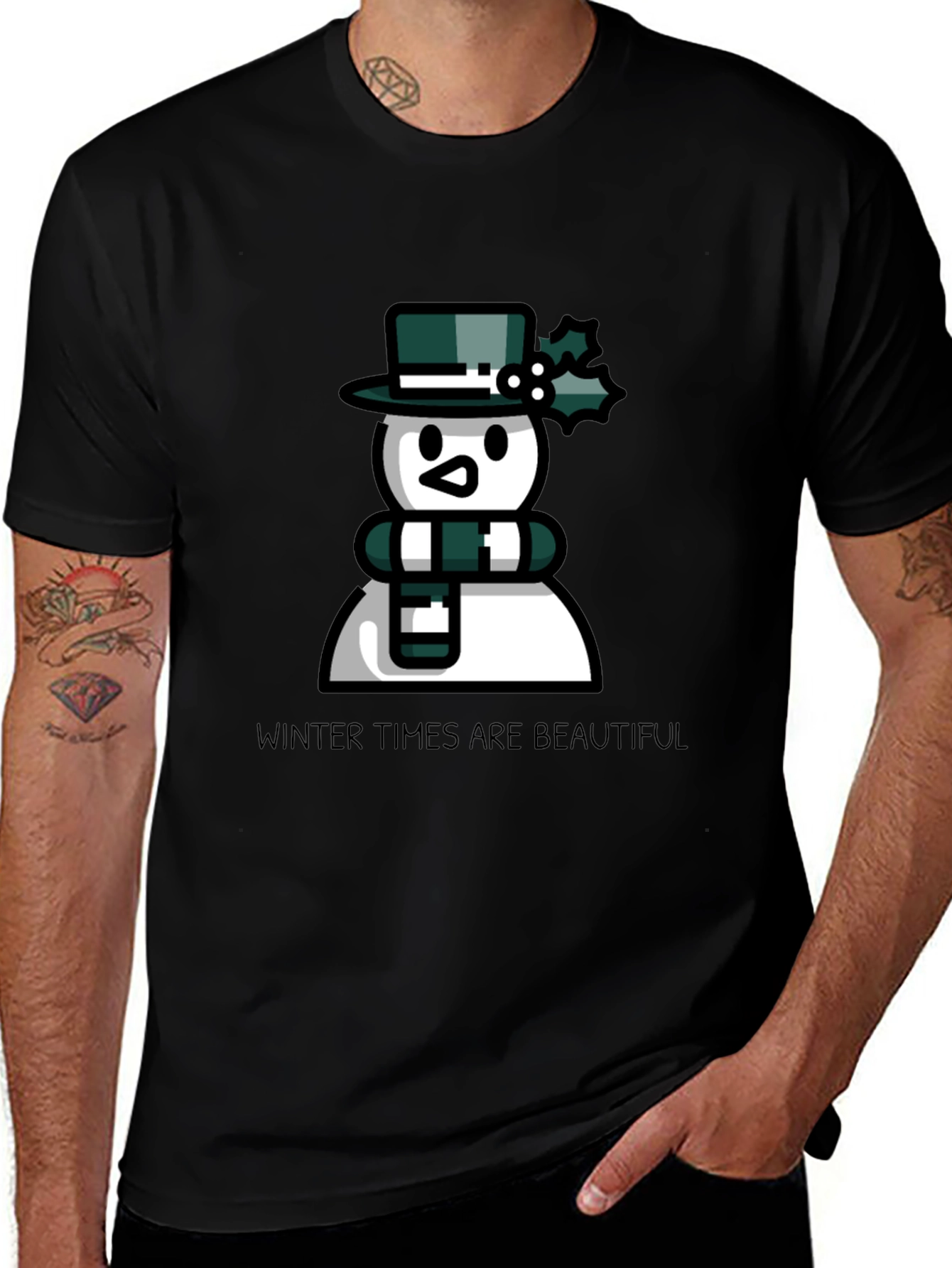 Winter Times are Beautiful Black T-Shirt