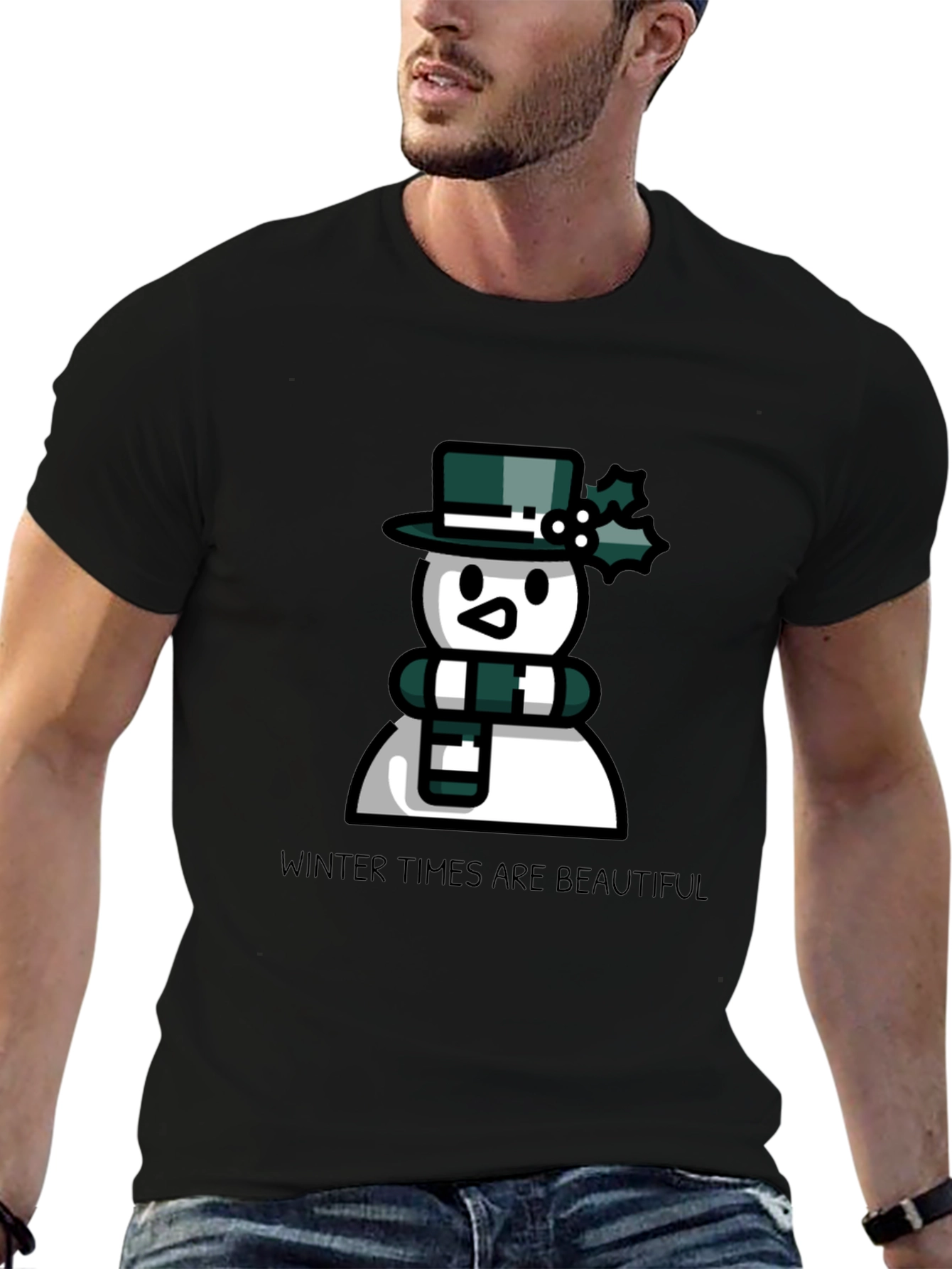 Winter Times are Beautiful Black T-Shirt