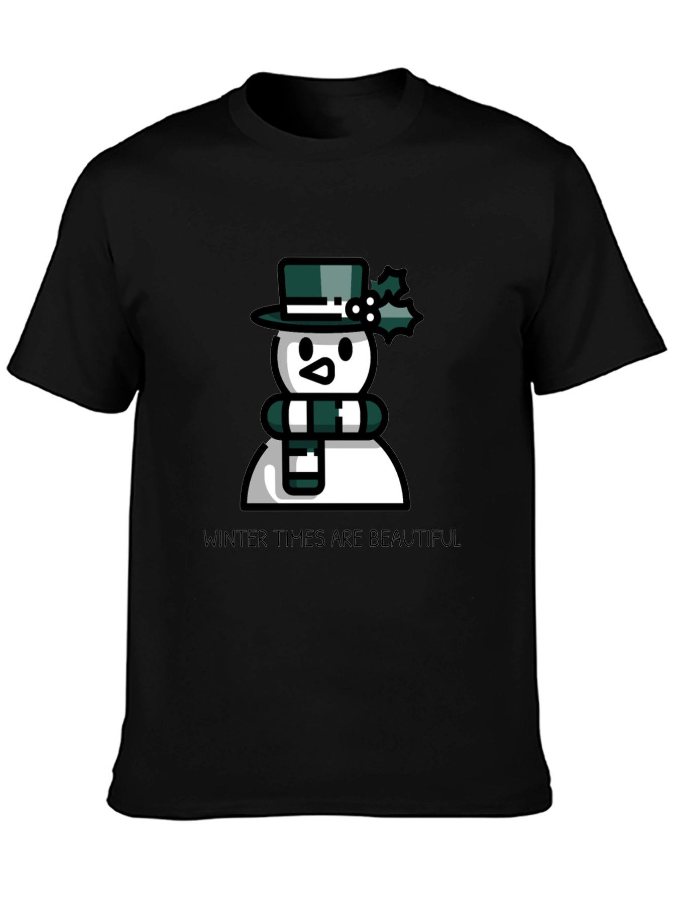 Winter Times are Beautiful Black T-Shirt