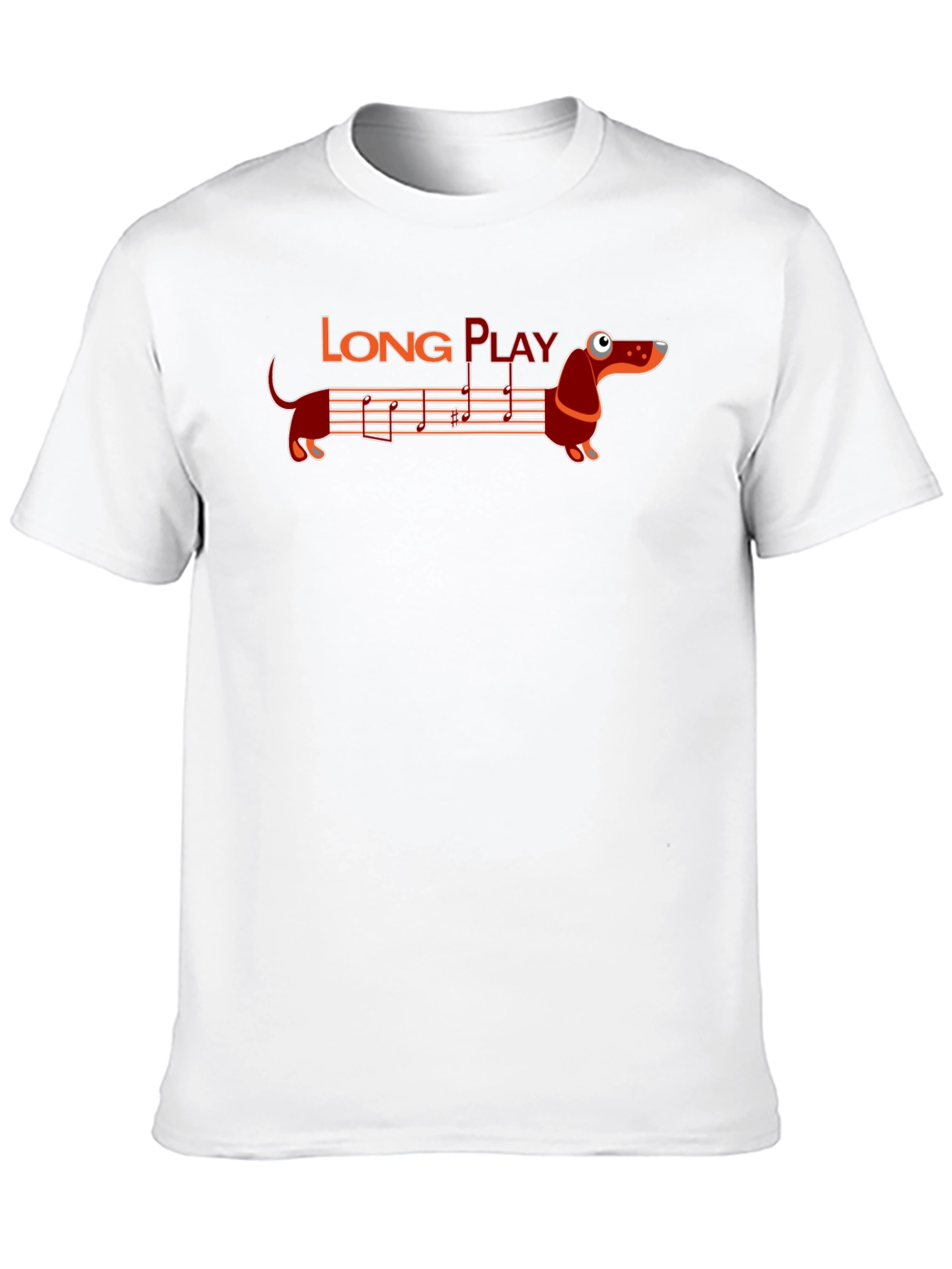 Long Play Dachshund Graphic Tee - Music Lovers Shirt