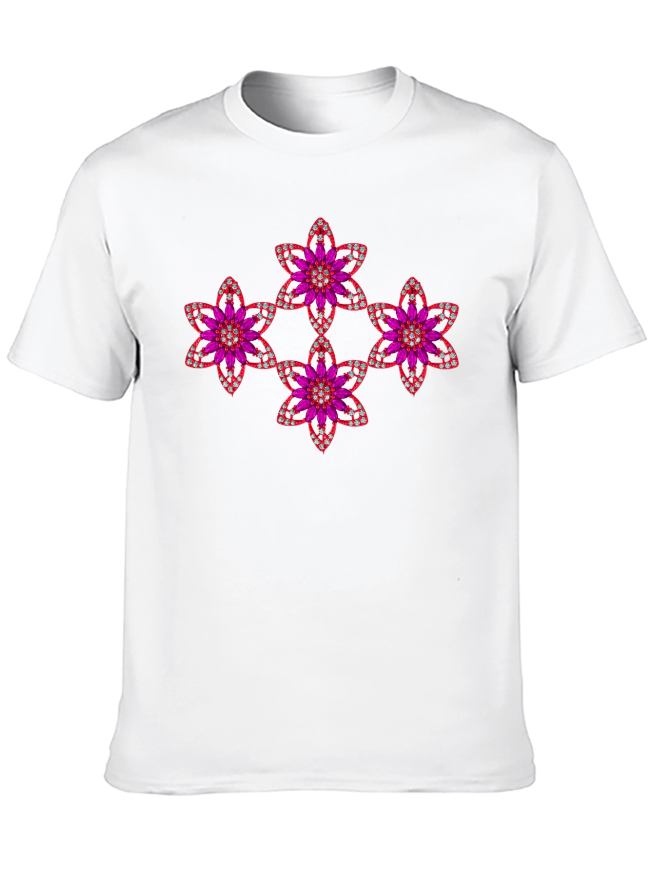Floral Jewel Tee - Sparkle & Shine!