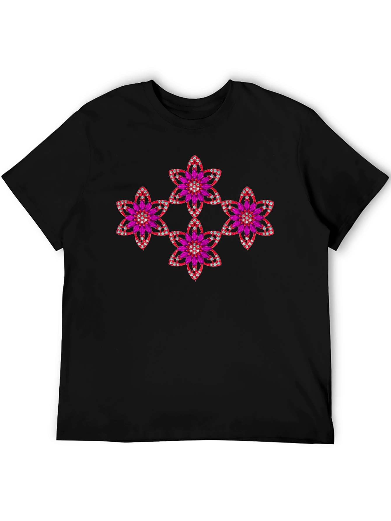 Floral Jewel Tee - Sparkle & Shine!