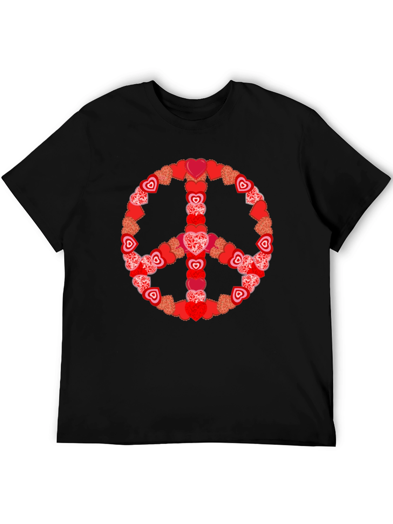 Heart Peace Sign Graphic Tee - Valentines Day Gift