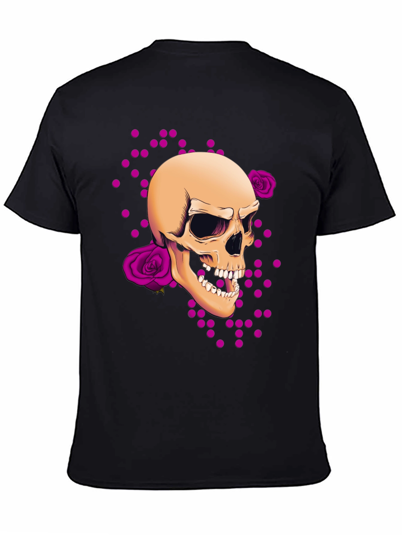 Skull & Roses Graphic Tee - Edgy Style