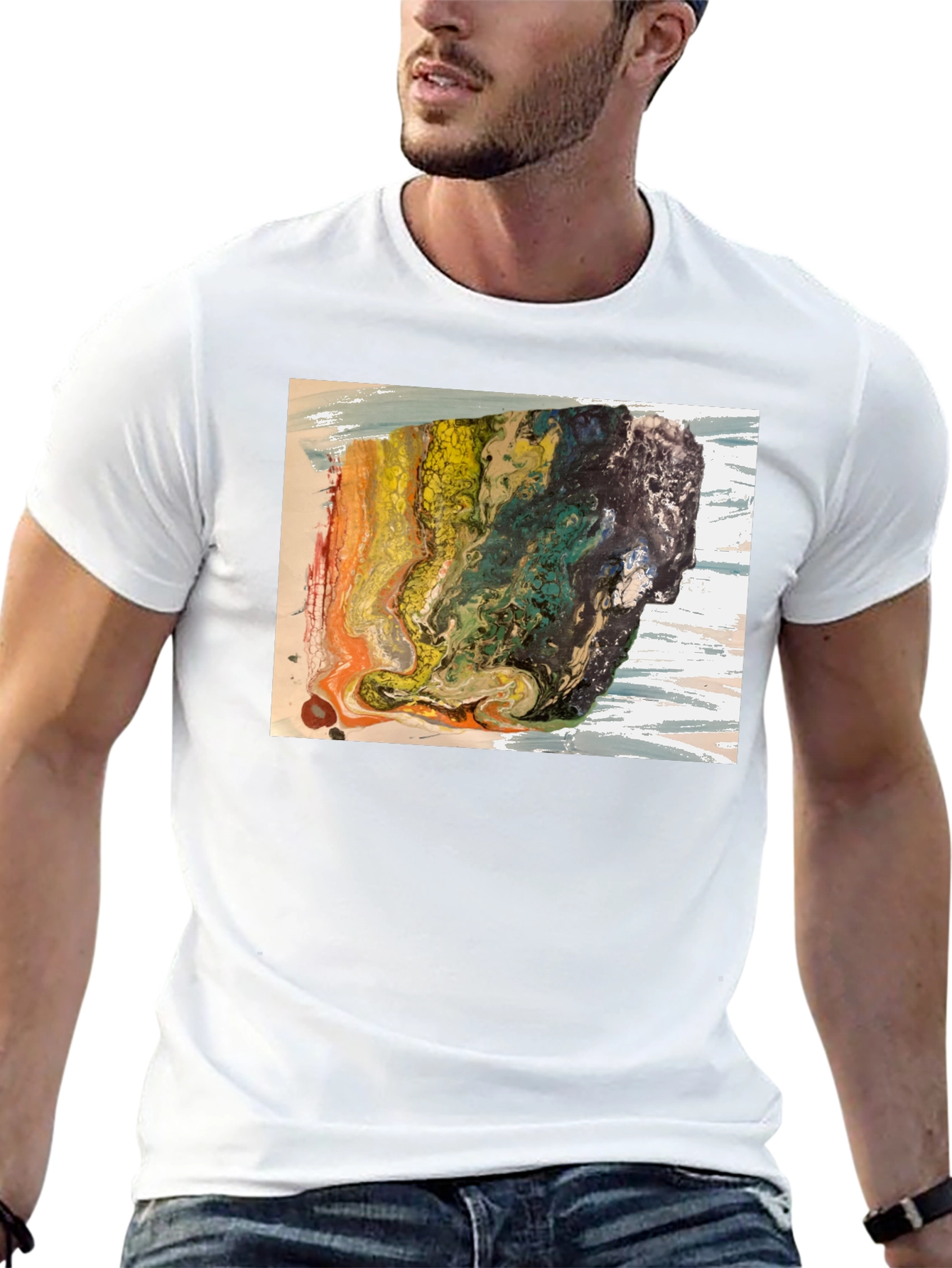 Abstract Art Graphic T-Shirt - Modern Style