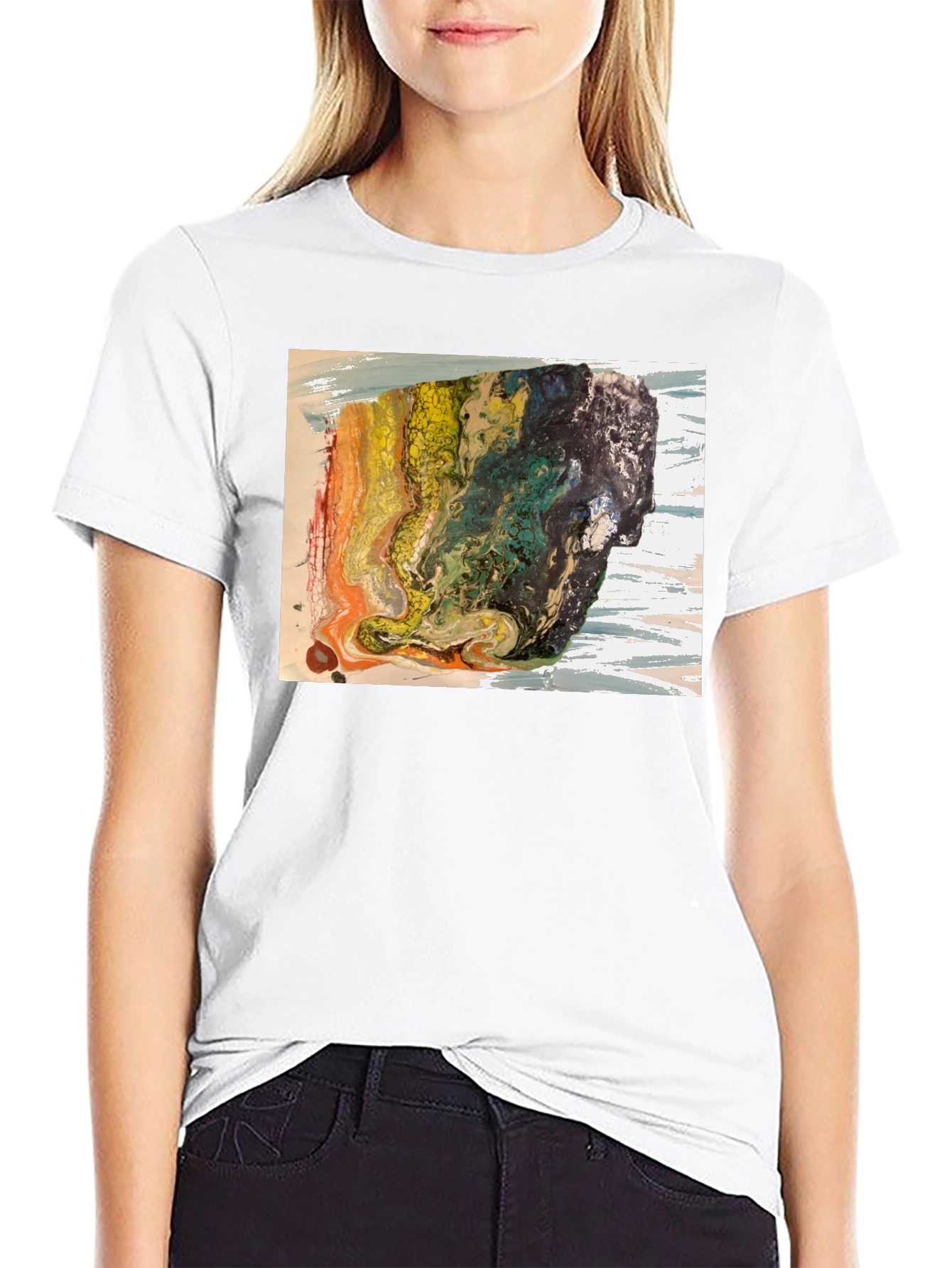Abstract Art Graphic T-Shirt - Modern Style