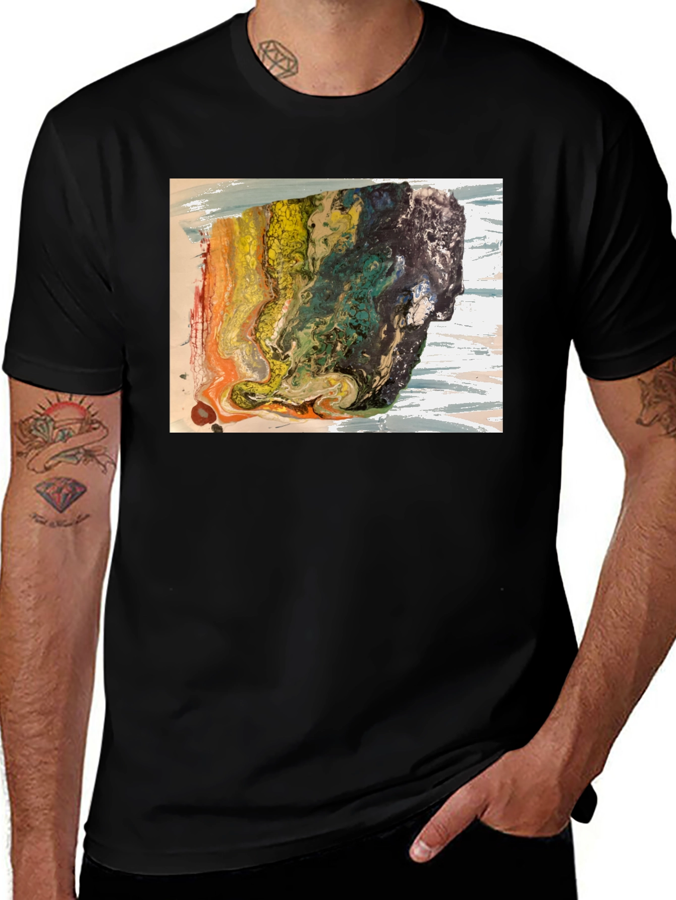 Abstract Art Graphic T-Shirt - Modern Style