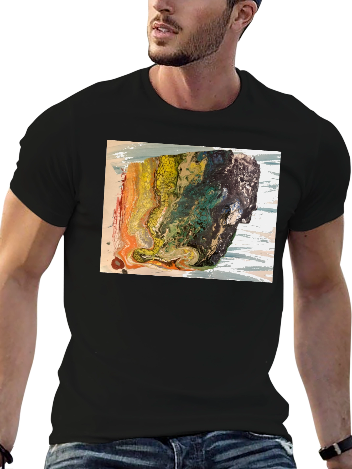 Abstract Art Graphic T-Shirt - Modern Style