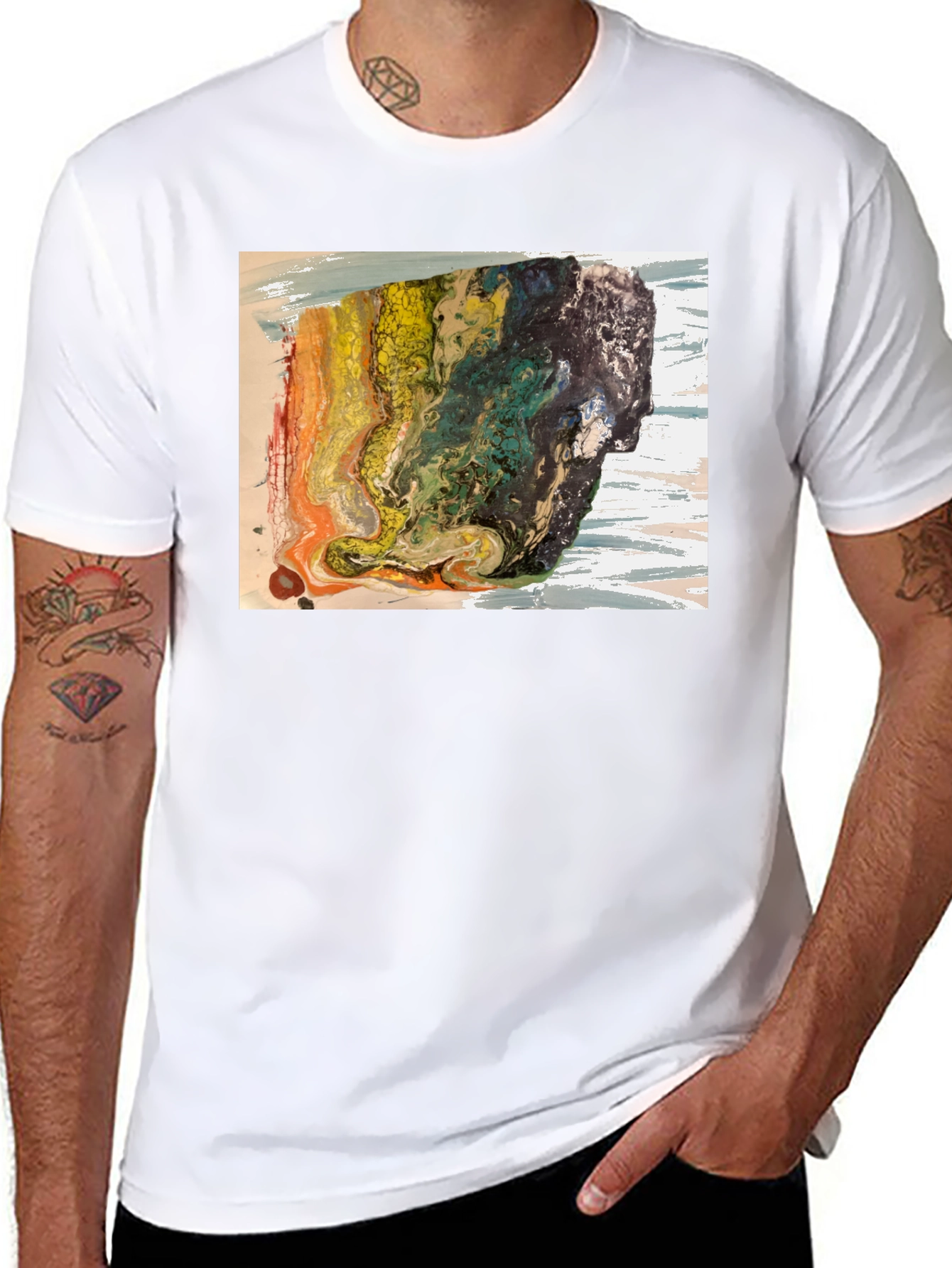 Abstract Art Graphic T-Shirt - Modern Style
