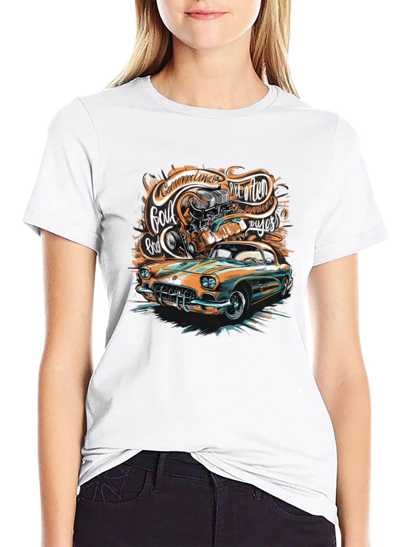 Classic Car Graphic T-Shirt - Custom Design