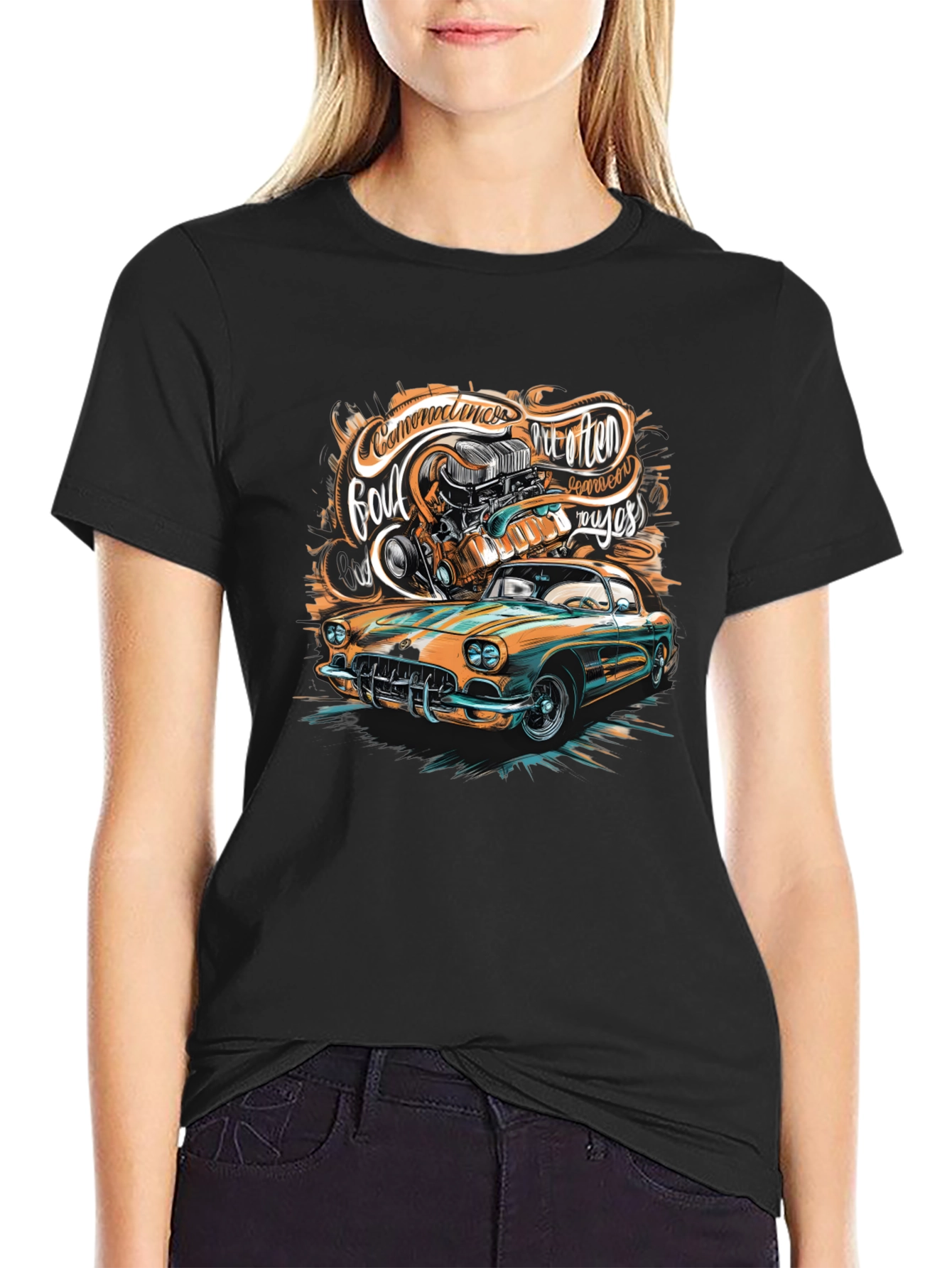Classic Car Graphic T-Shirt - Custom Design