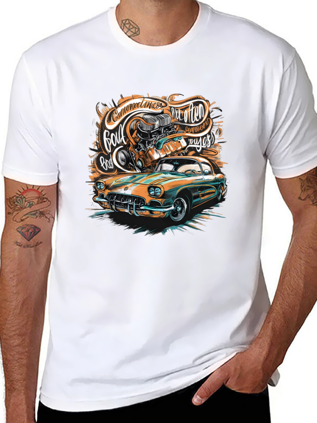 Classic Car Graphic T-Shirt - Custom Design