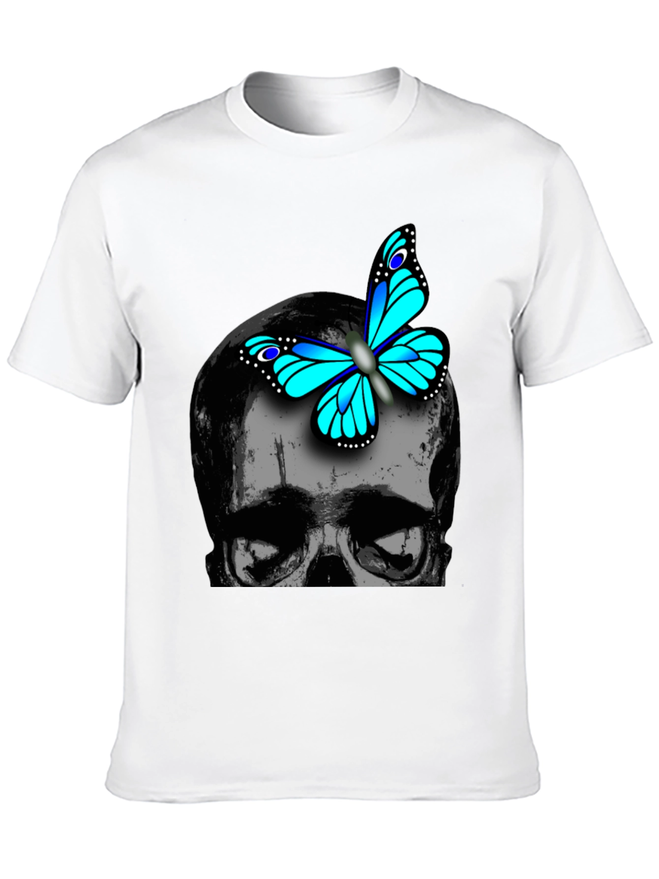 Skull & Butterfly Graphic T-Shirt - Trendy Design