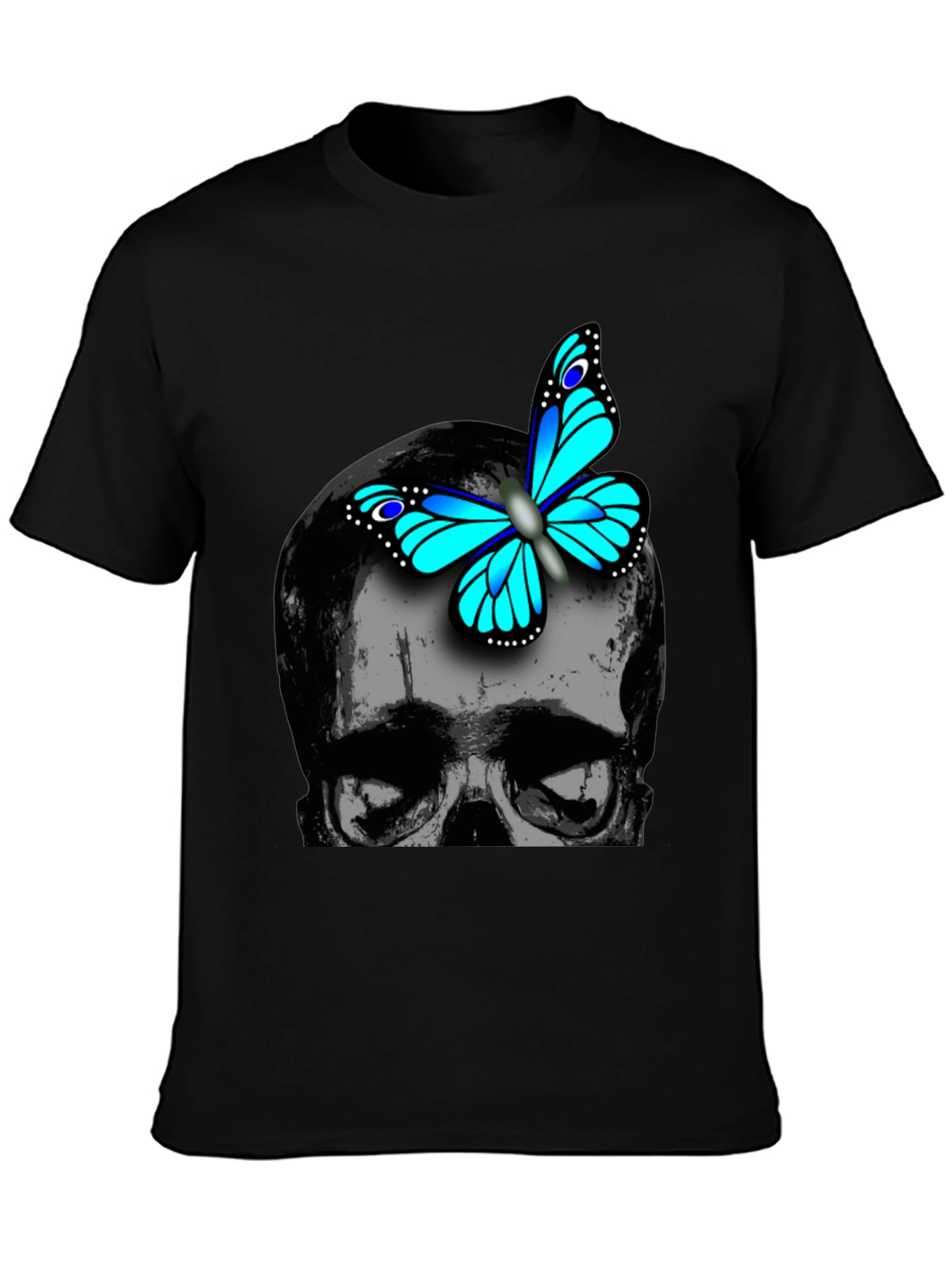 Skull & Butterfly Graphic T-Shirt - Trendy Design