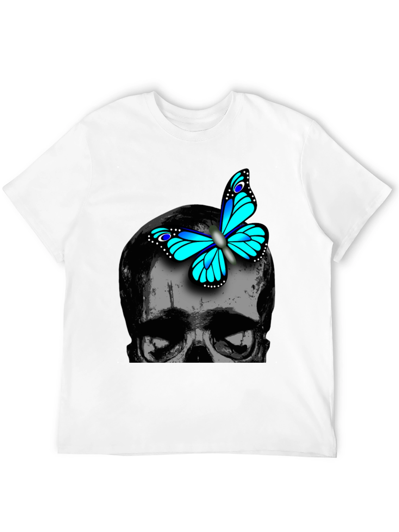 Skull & Butterfly Graphic T-Shirt - Trendy Design