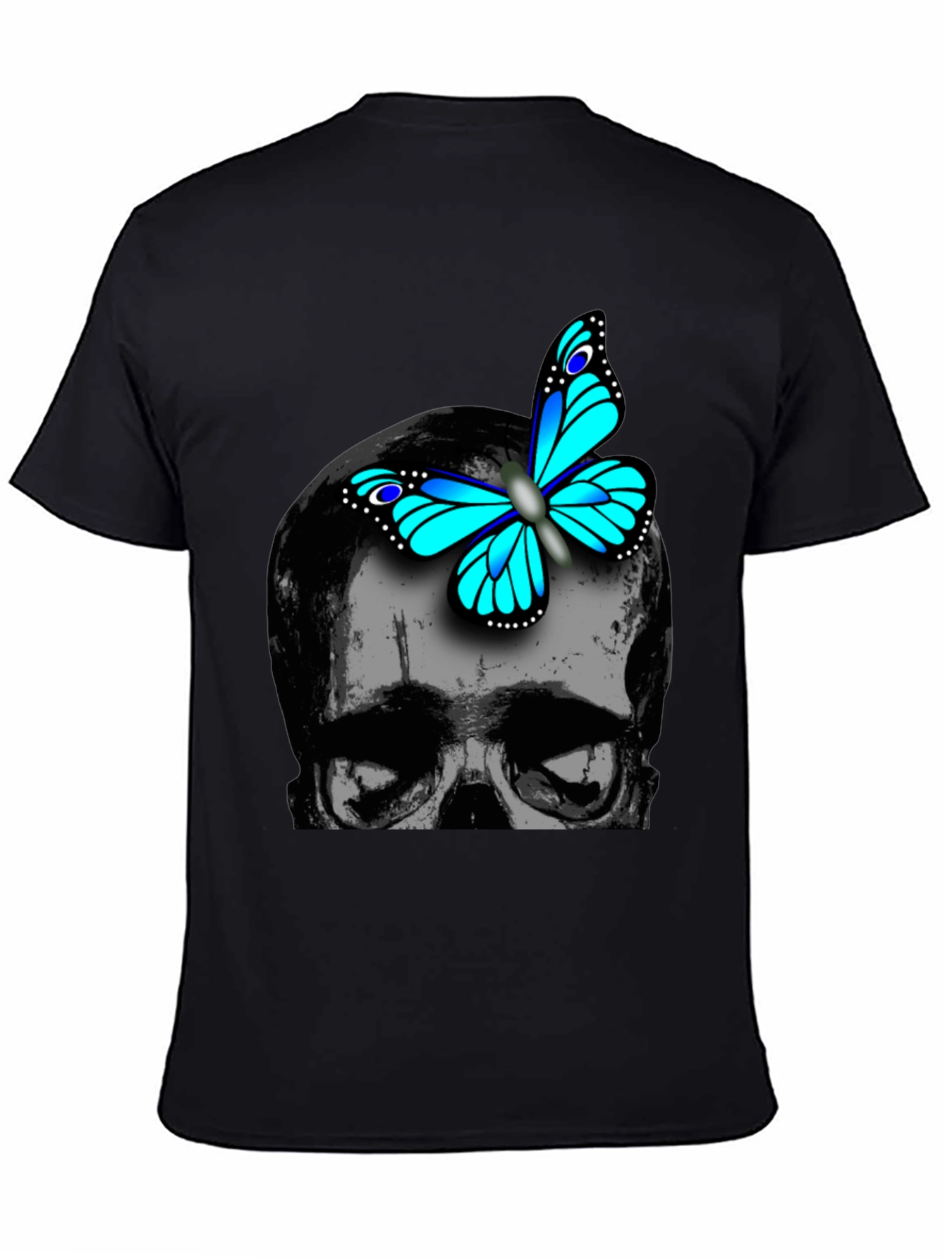 Skull & Butterfly Graphic T-Shirt - Trendy Design