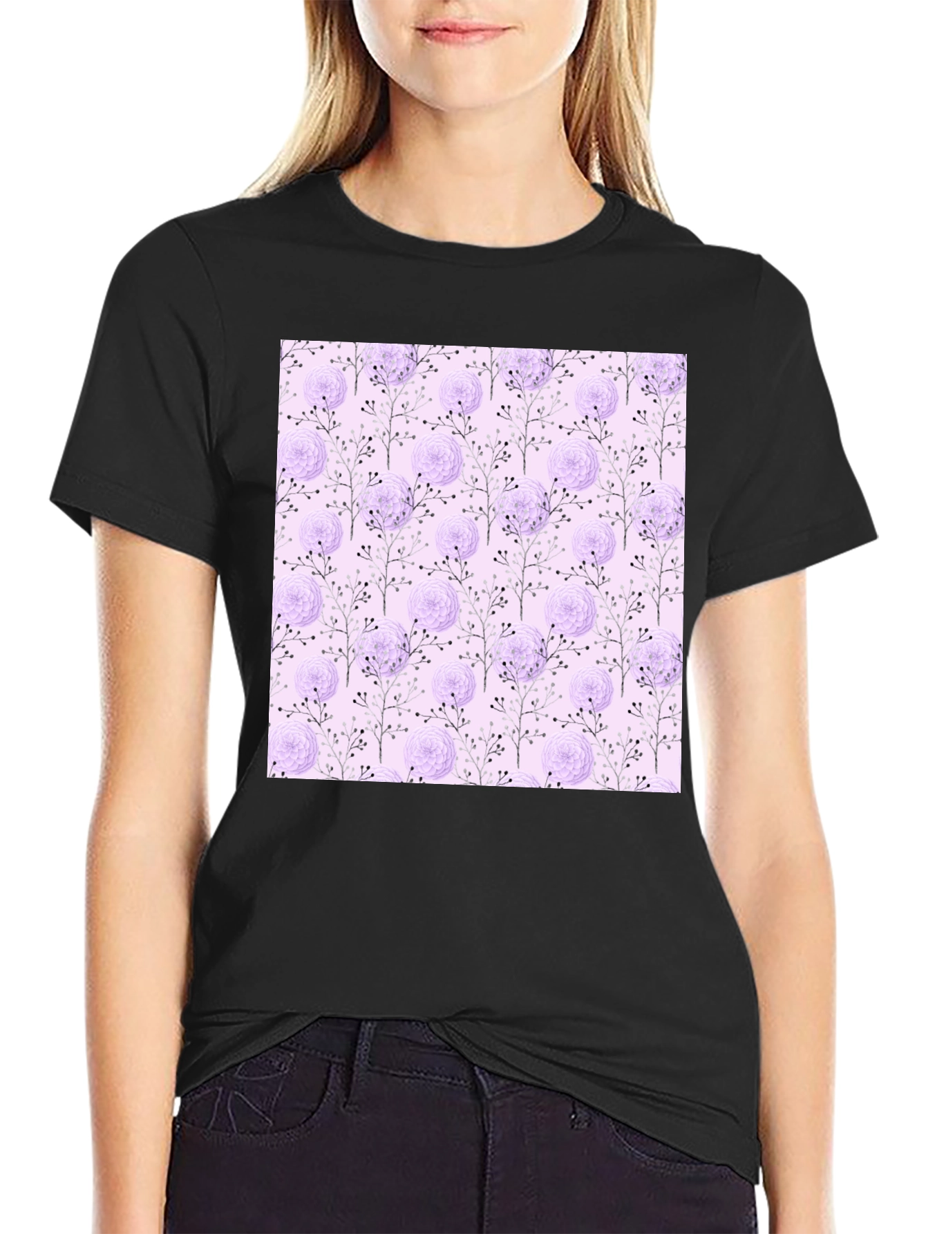 Floral Patterned T-Shirt - Trendy & Stylish