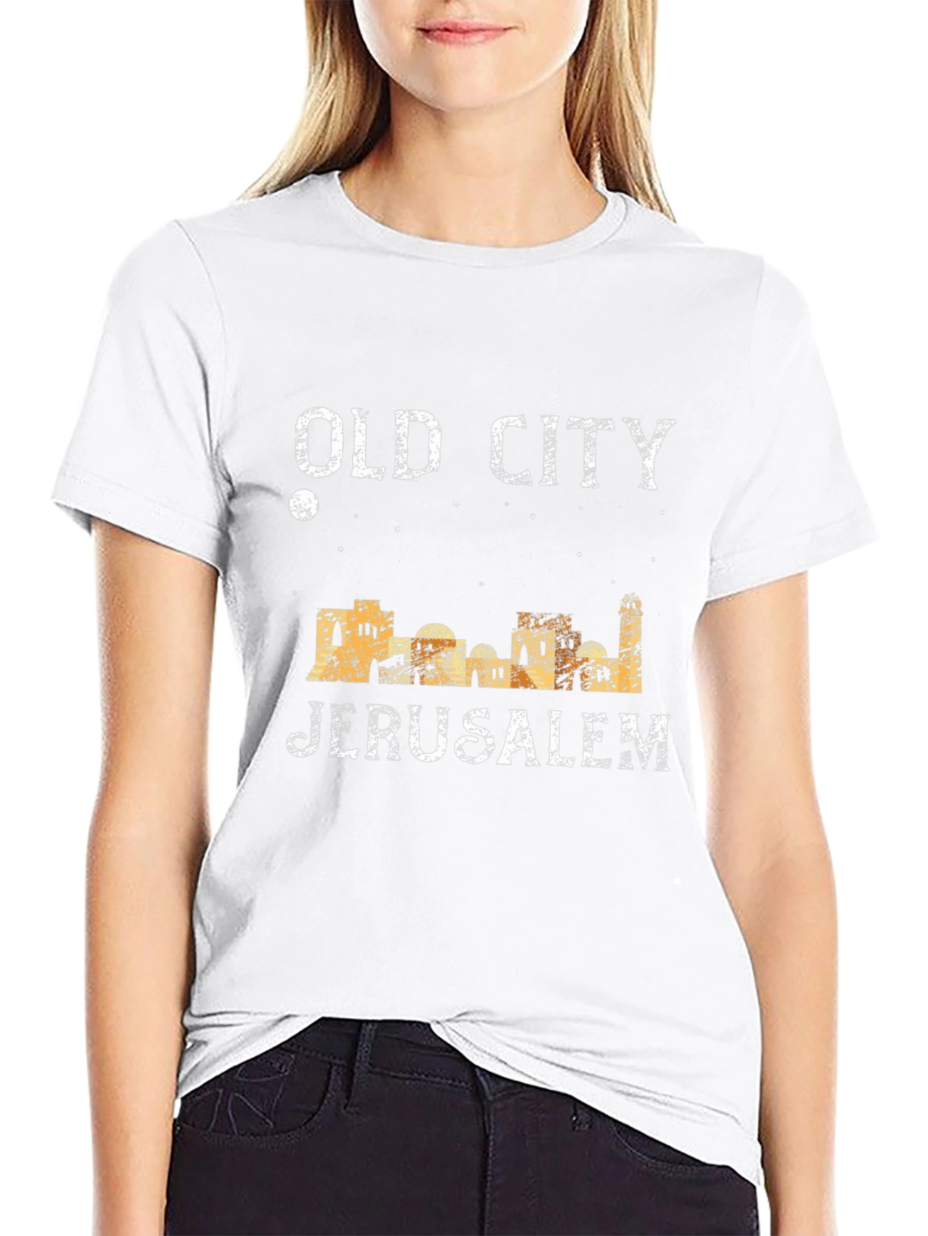 Old City Jerusalem Black Graphic Tee