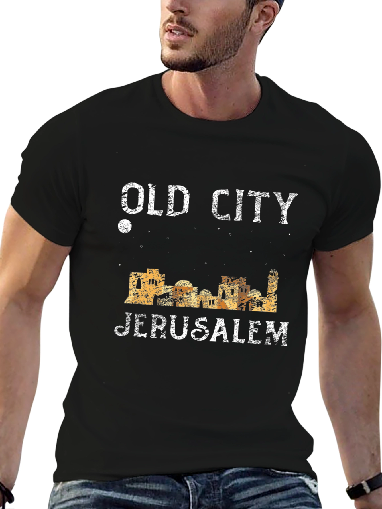 Old City Jerusalem Black Graphic Tee