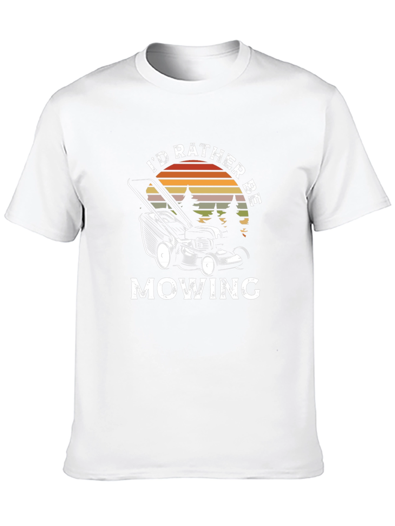 Id Rather Be Mowing Mens Black T-Shirt