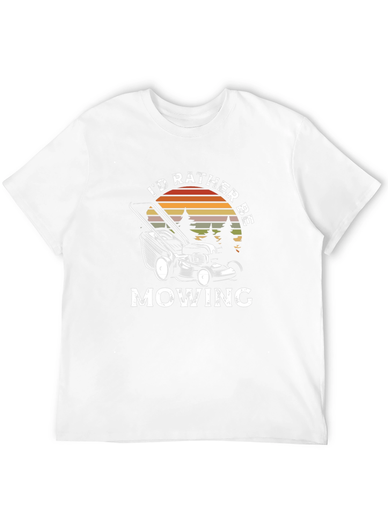 Id Rather Be Mowing Mens Black T-Shirt