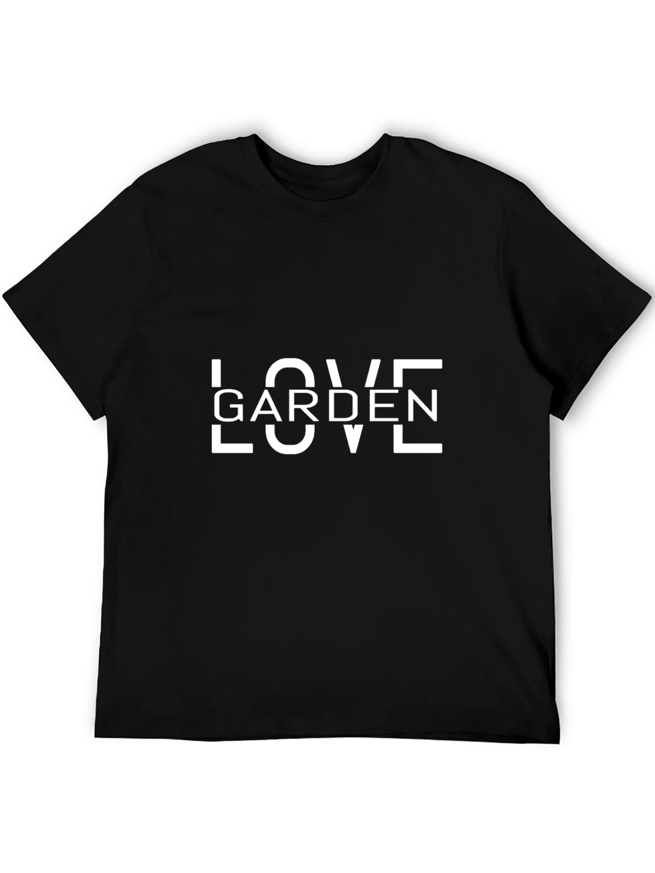 Love Garden Graphic Tee - Black Cotton Casual T-Shirt