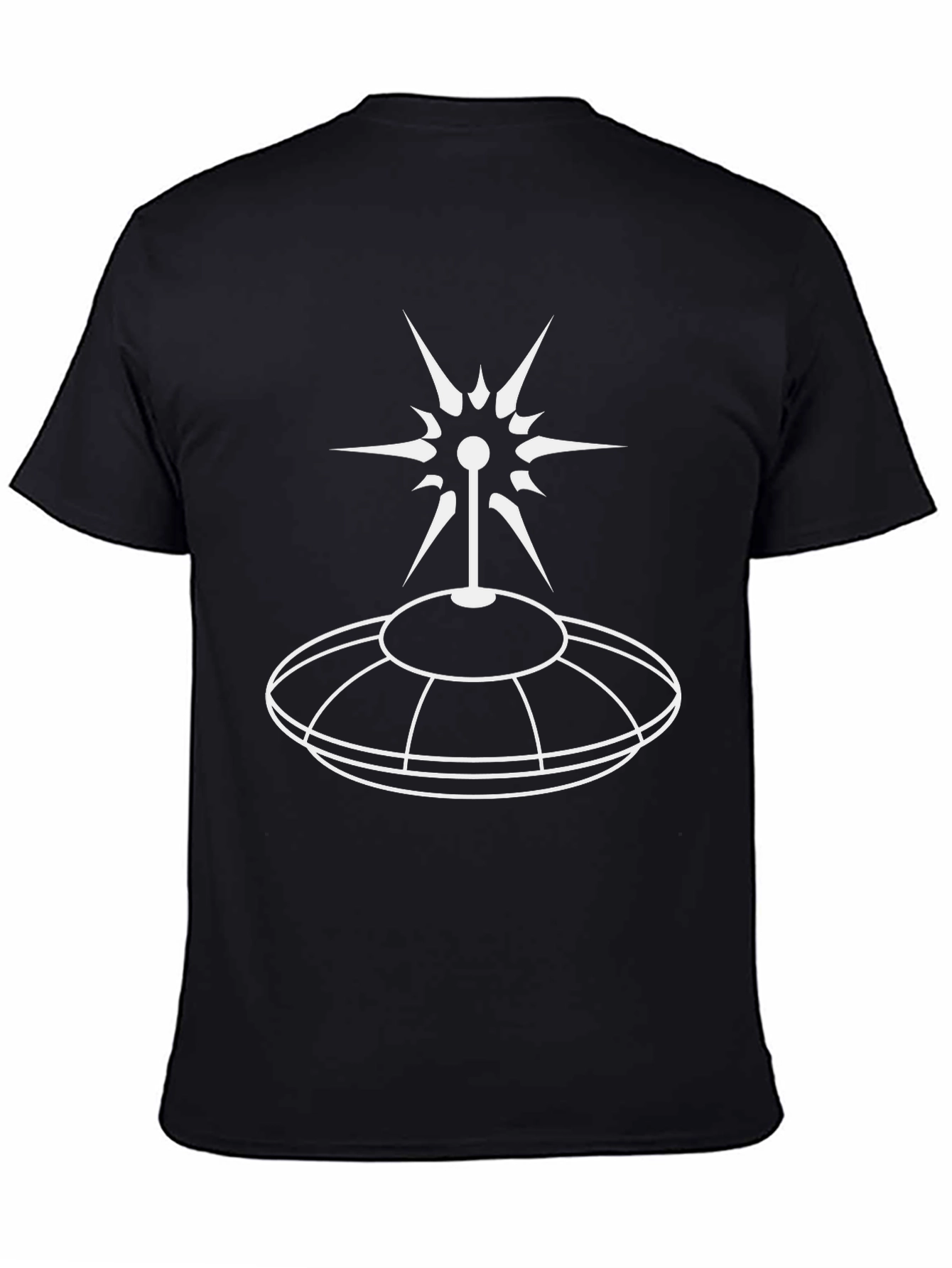 UFO Abduction T-Shirt - Black Cotton Graphic Tee
