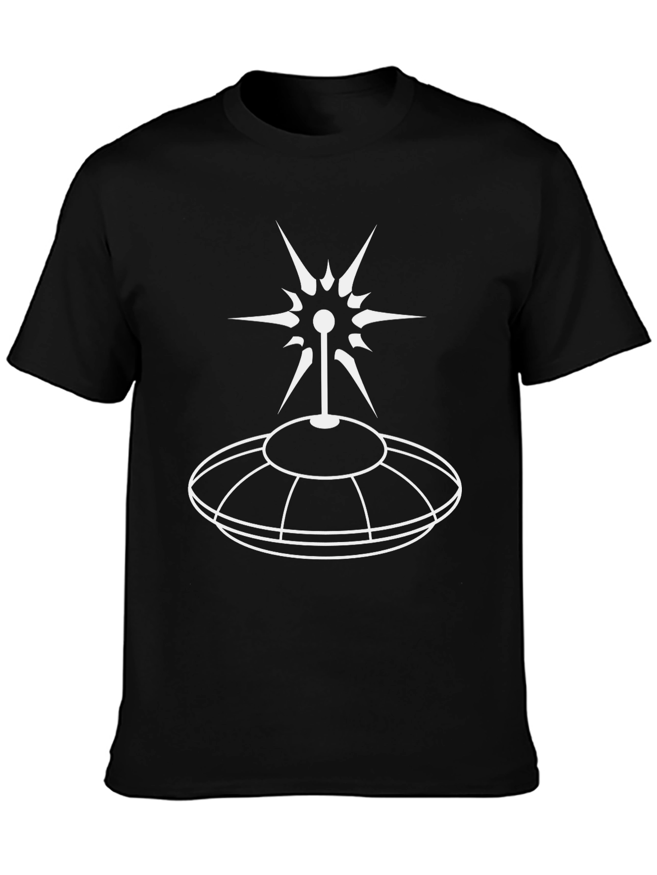 UFO Abduction T-Shirt - Black Cotton Graphic Tee