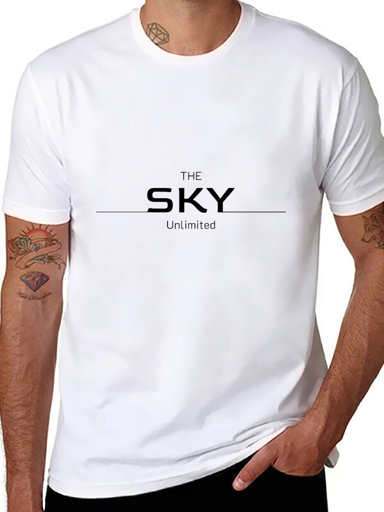 The Sky Unlimited Black Graphic Tee