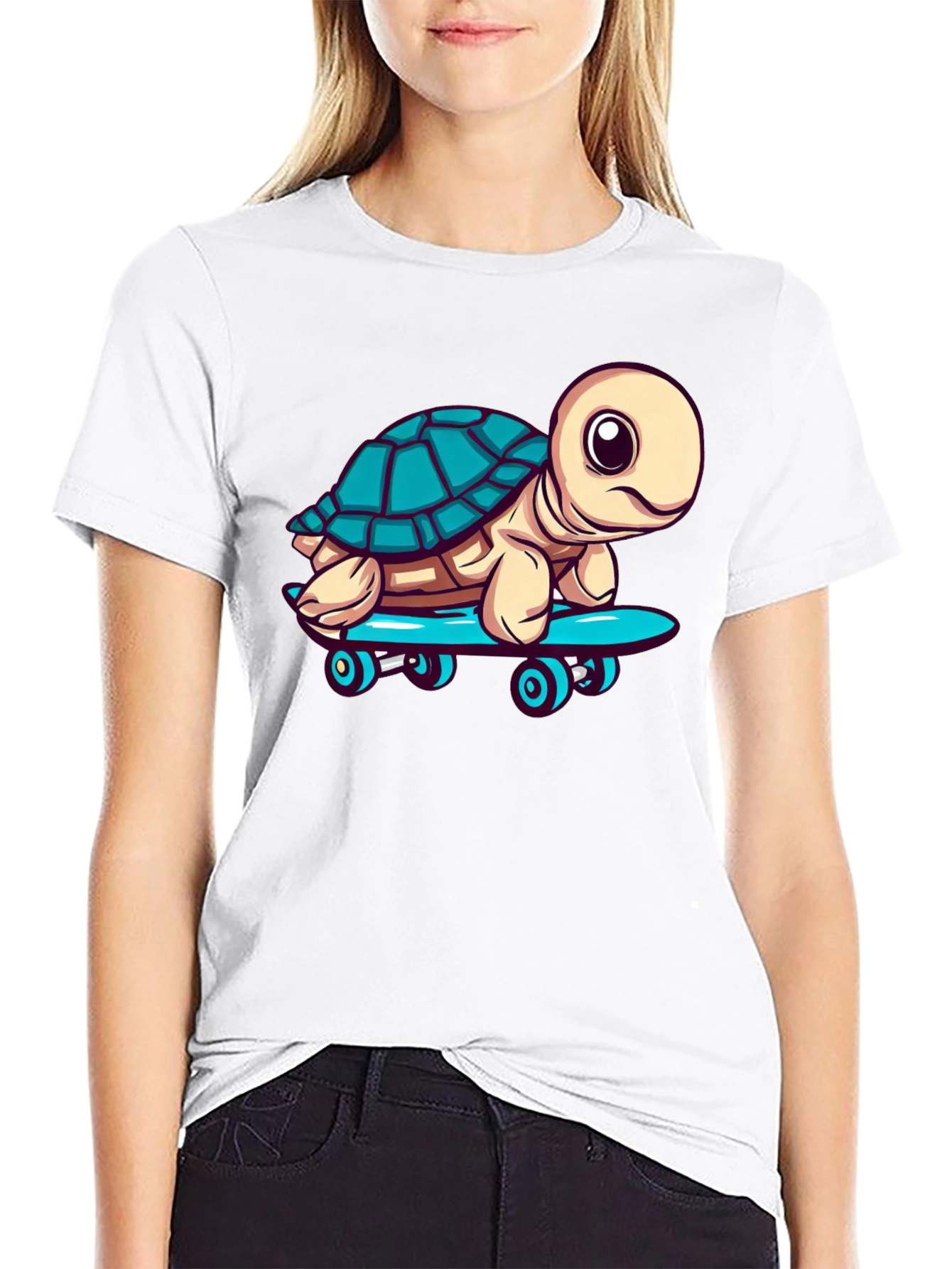 Turtle Skateboard Graphic T-Shirt