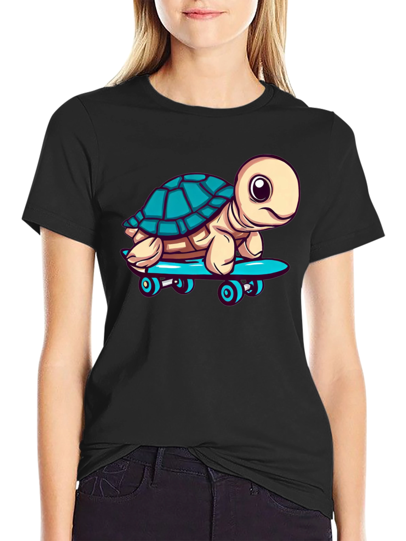 Turtle Skateboard Graphic T-Shirt