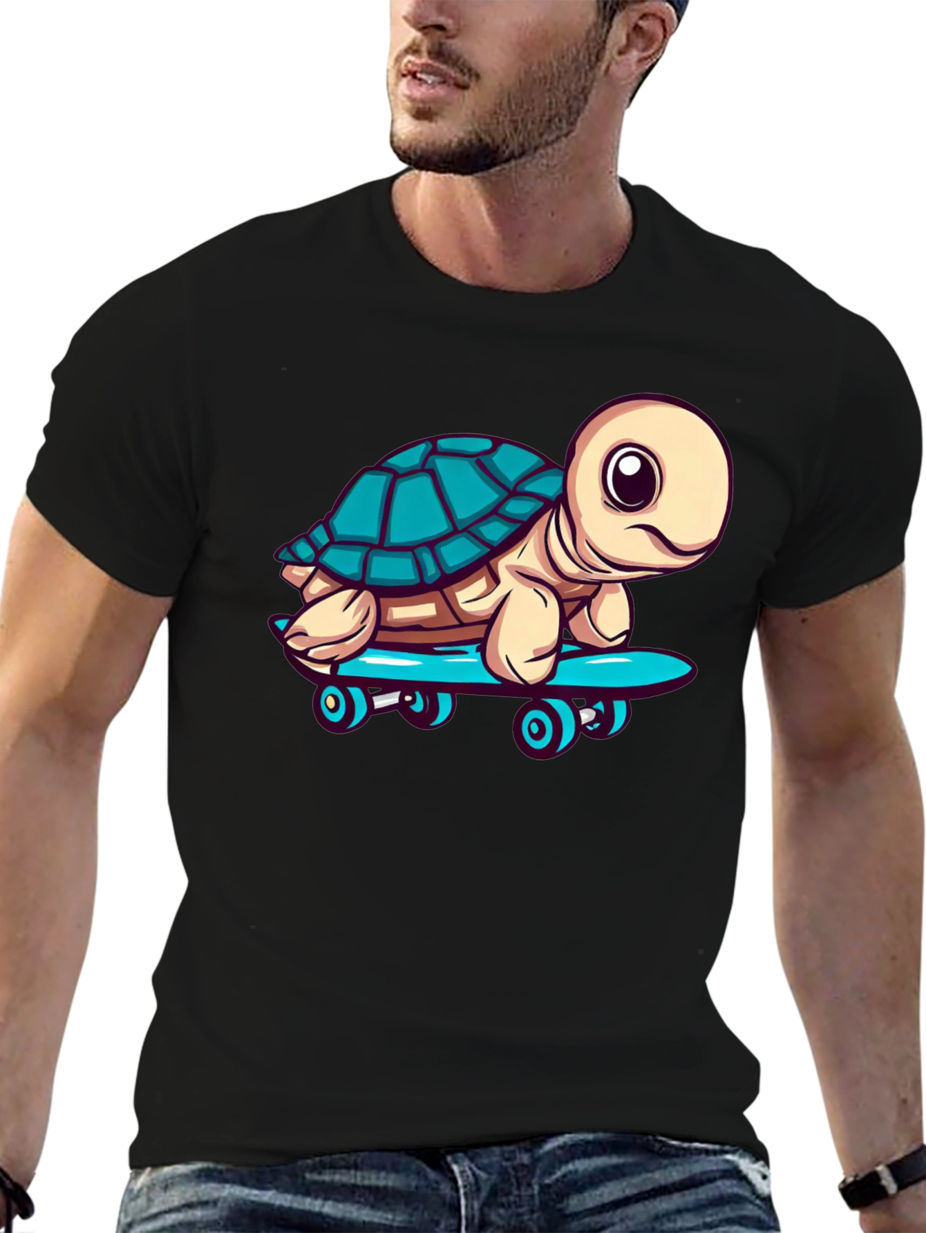 Turtle Skateboard Graphic T-Shirt