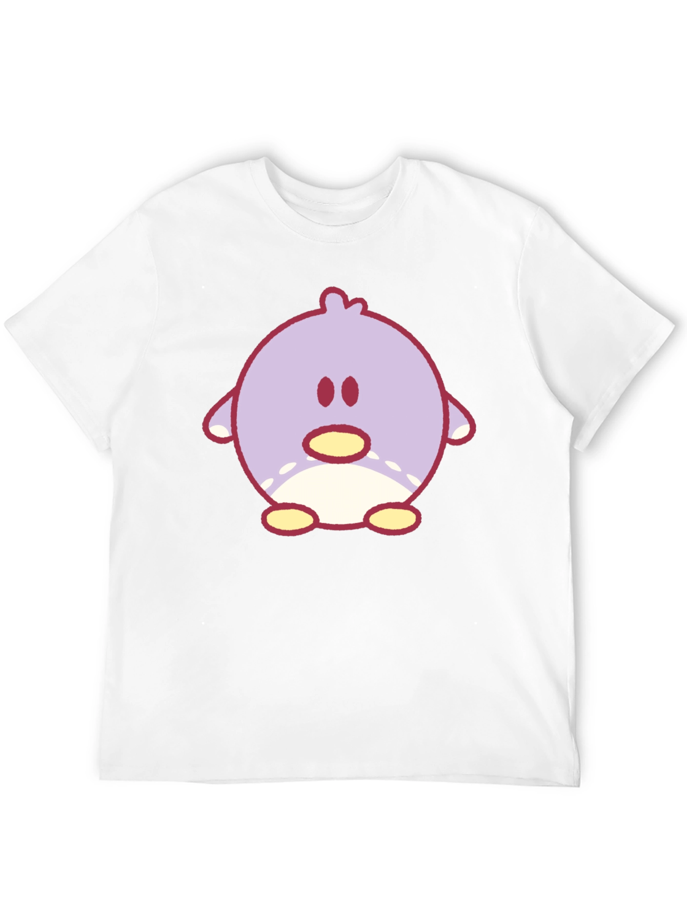 Cute Cartoon Chick Graphic Tee - Black