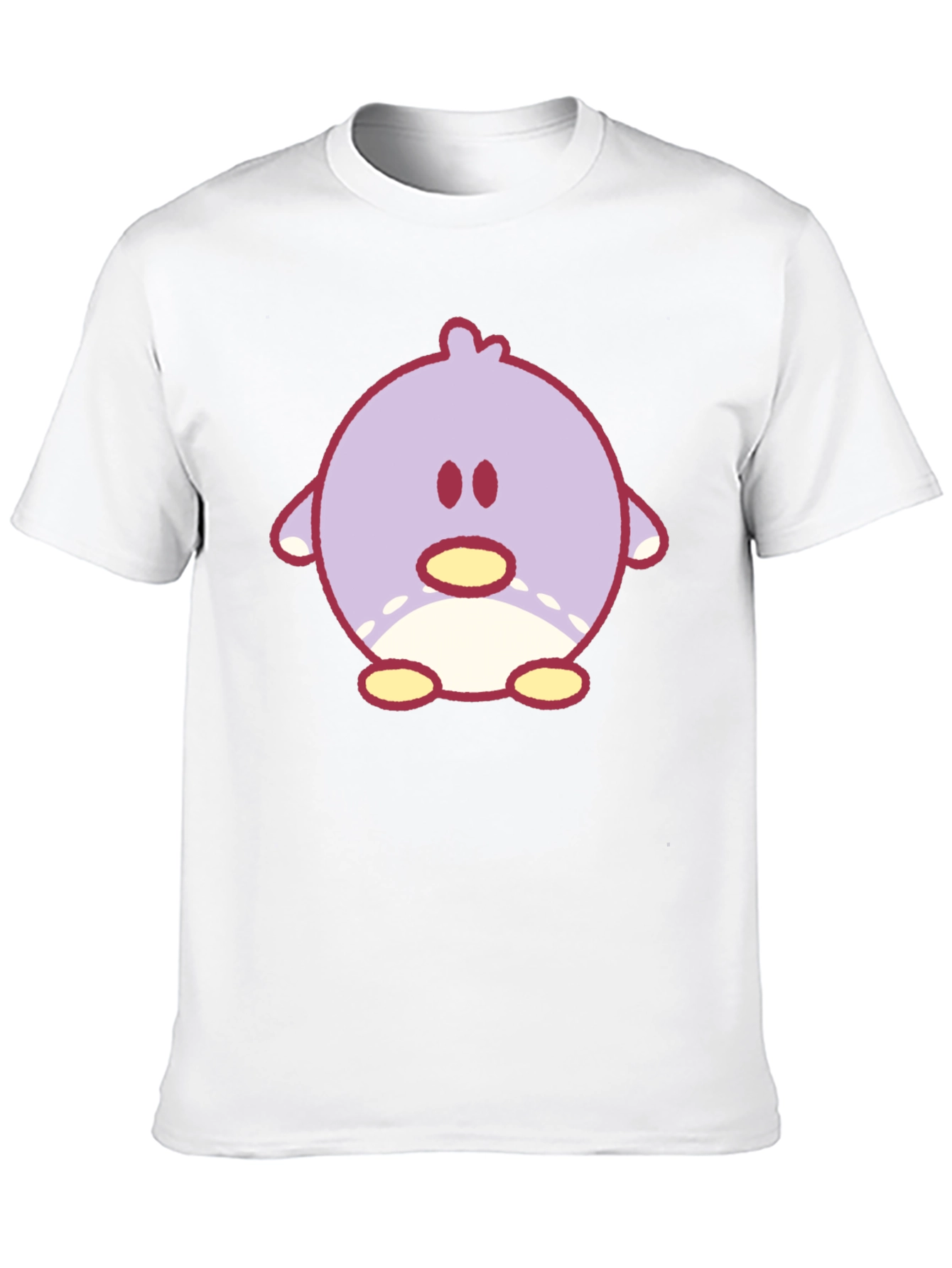 Cute Cartoon Chick Graphic Tee - Black