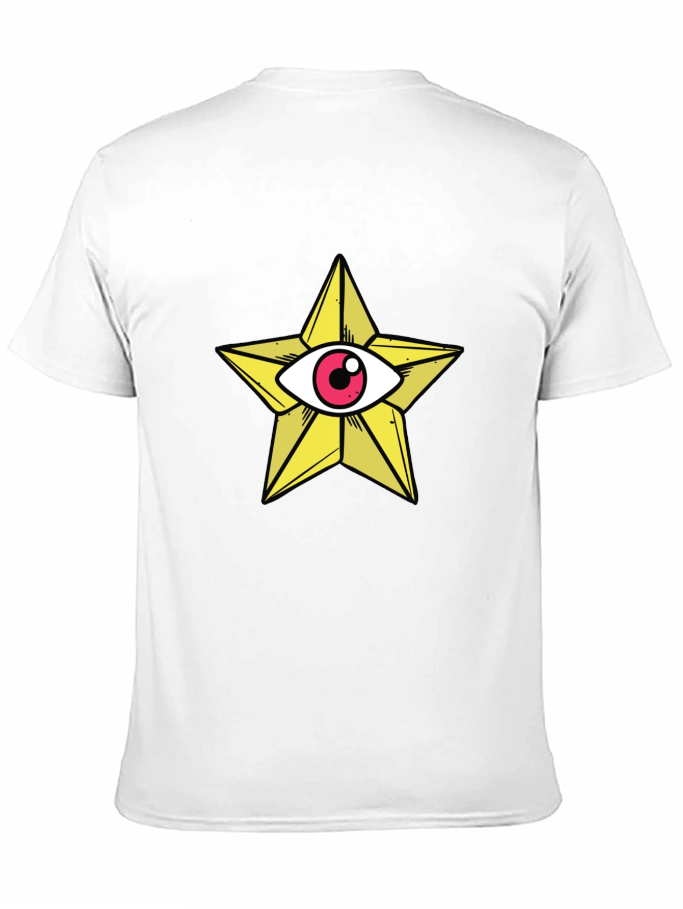 Star Eye Graphic Tee - Black Cotton T-Shirt