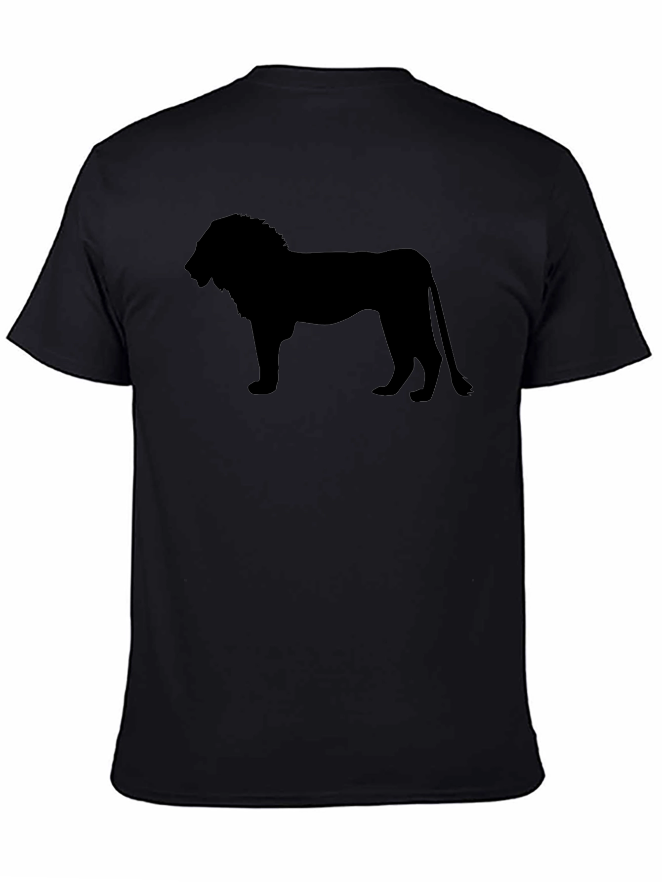 Lion Silhouette Black T-Shirt