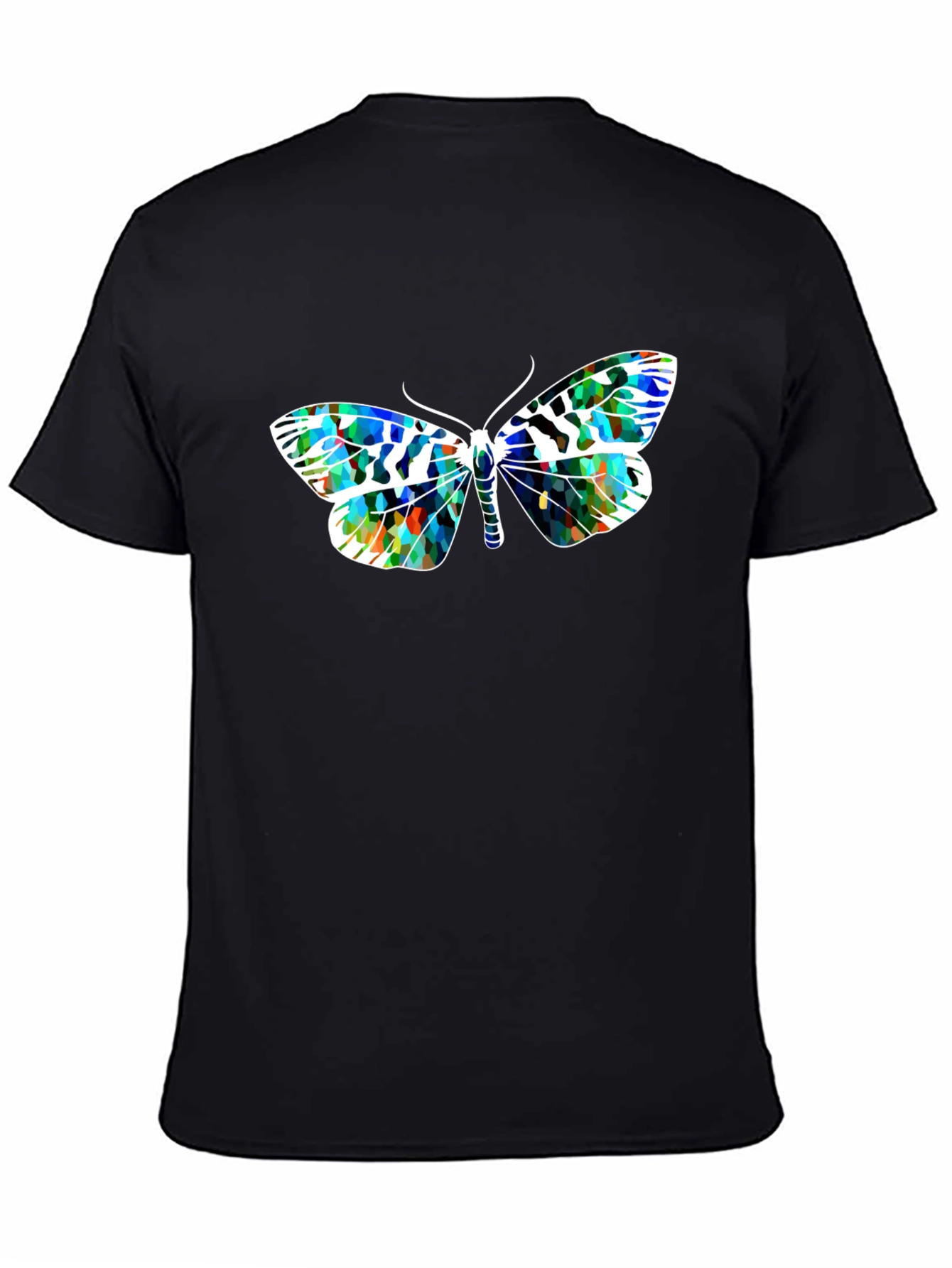 Butterfly Graphic Print Black T-Shirt