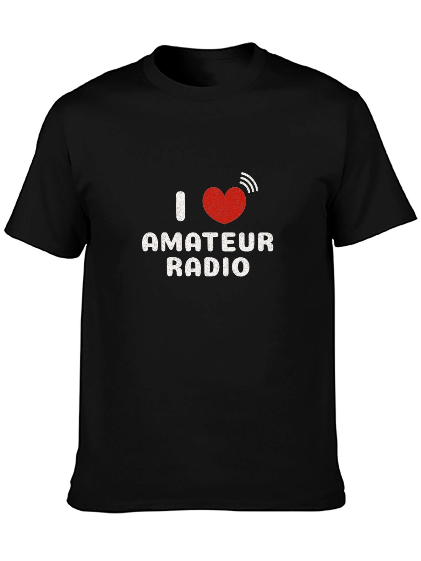 I Heart Amateur Radio Black T-Shirt