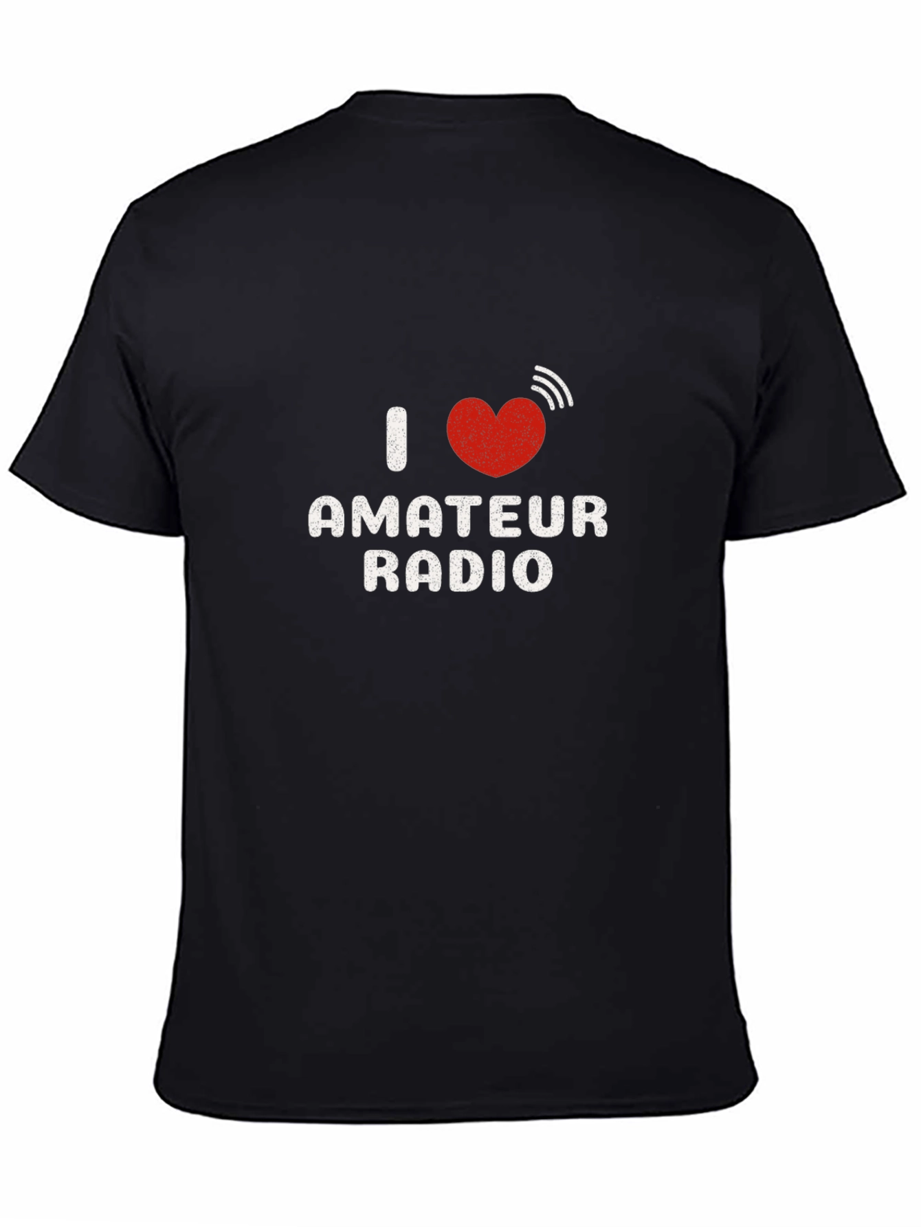 I Heart Amateur Radio Black T-Shirt