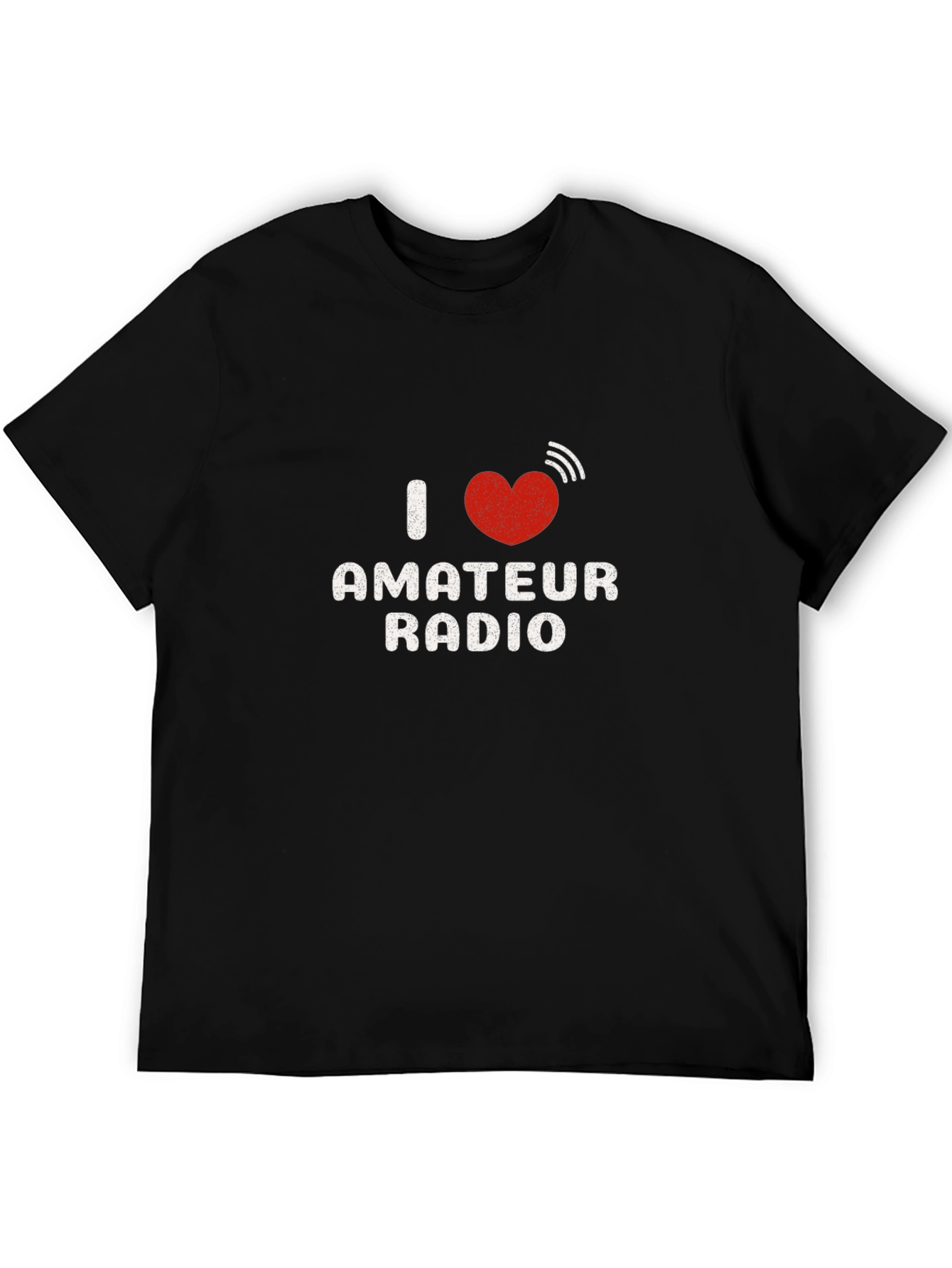 I Heart Amateur Radio Black T-Shirt