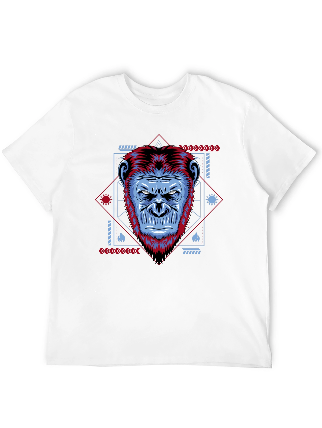 Geometric Gorilla Graphic Black Tee
