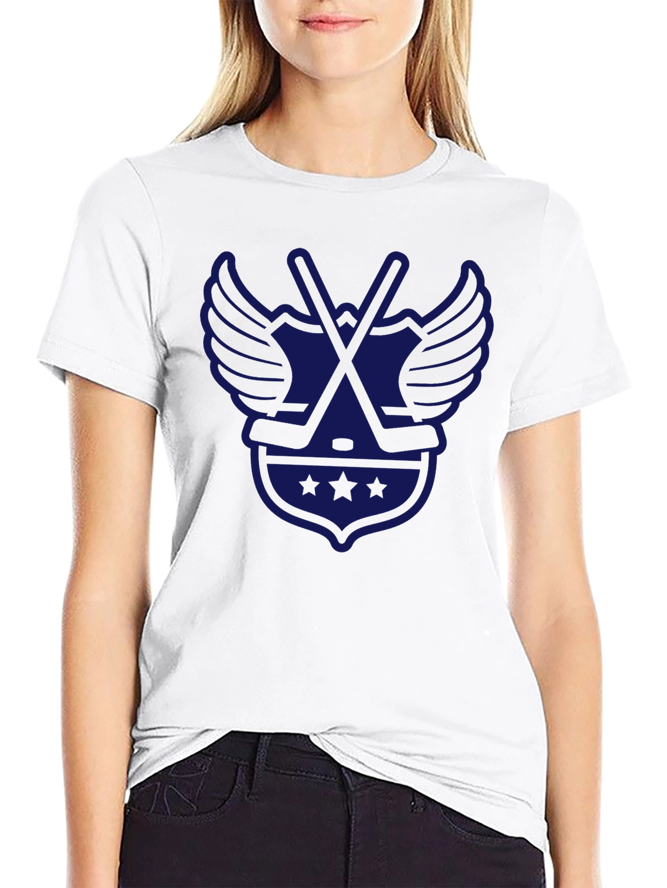 Hockey Wings T-Shirt - Classic Black Tee