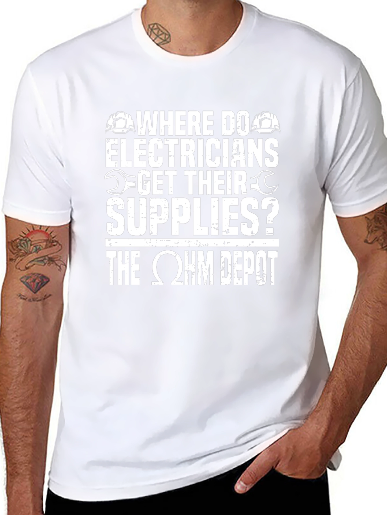 Electrician Supplies T-Shirt - Ohm Depot Humor Tee