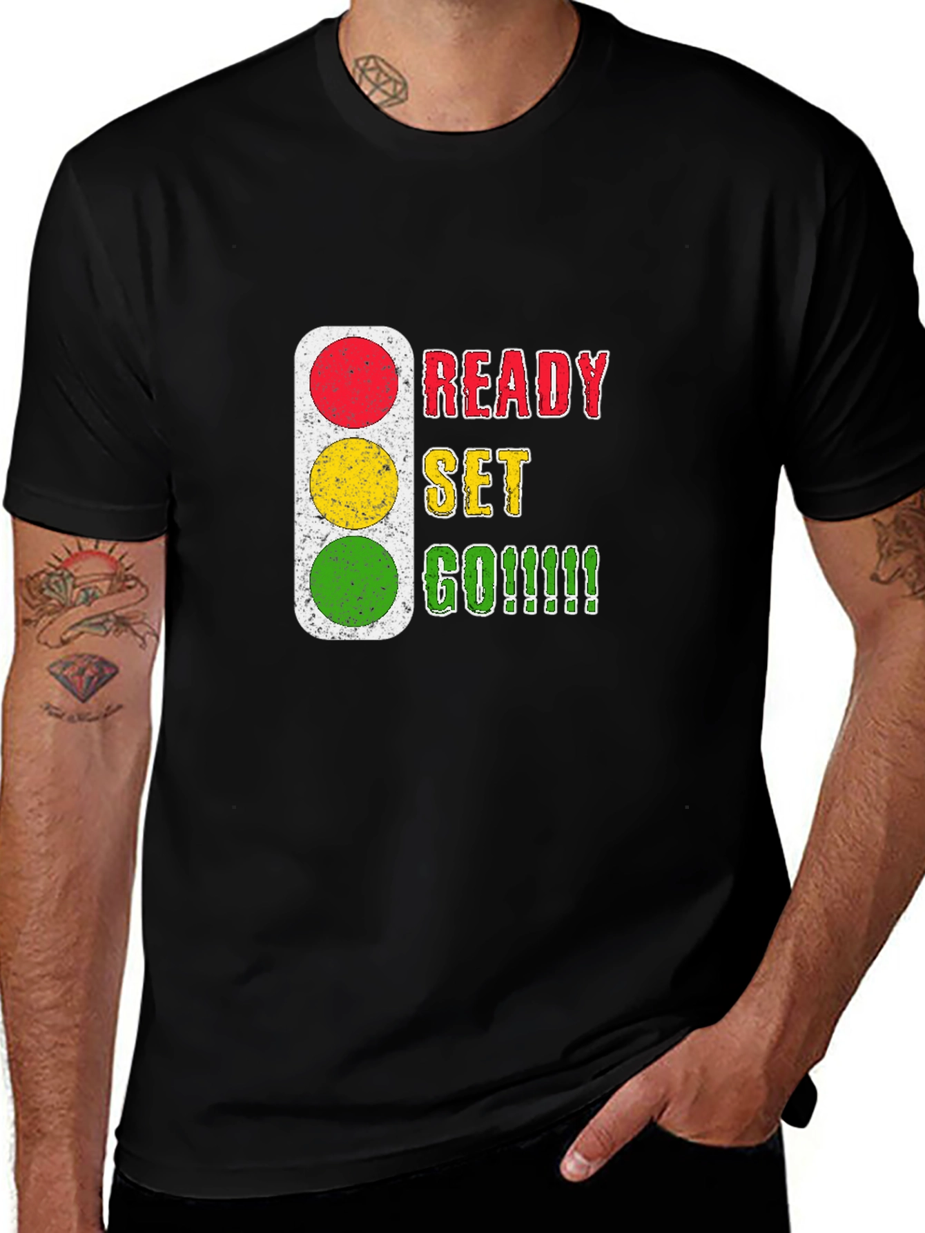 Ready Set Go T-Shirt - Traffic Light Design
